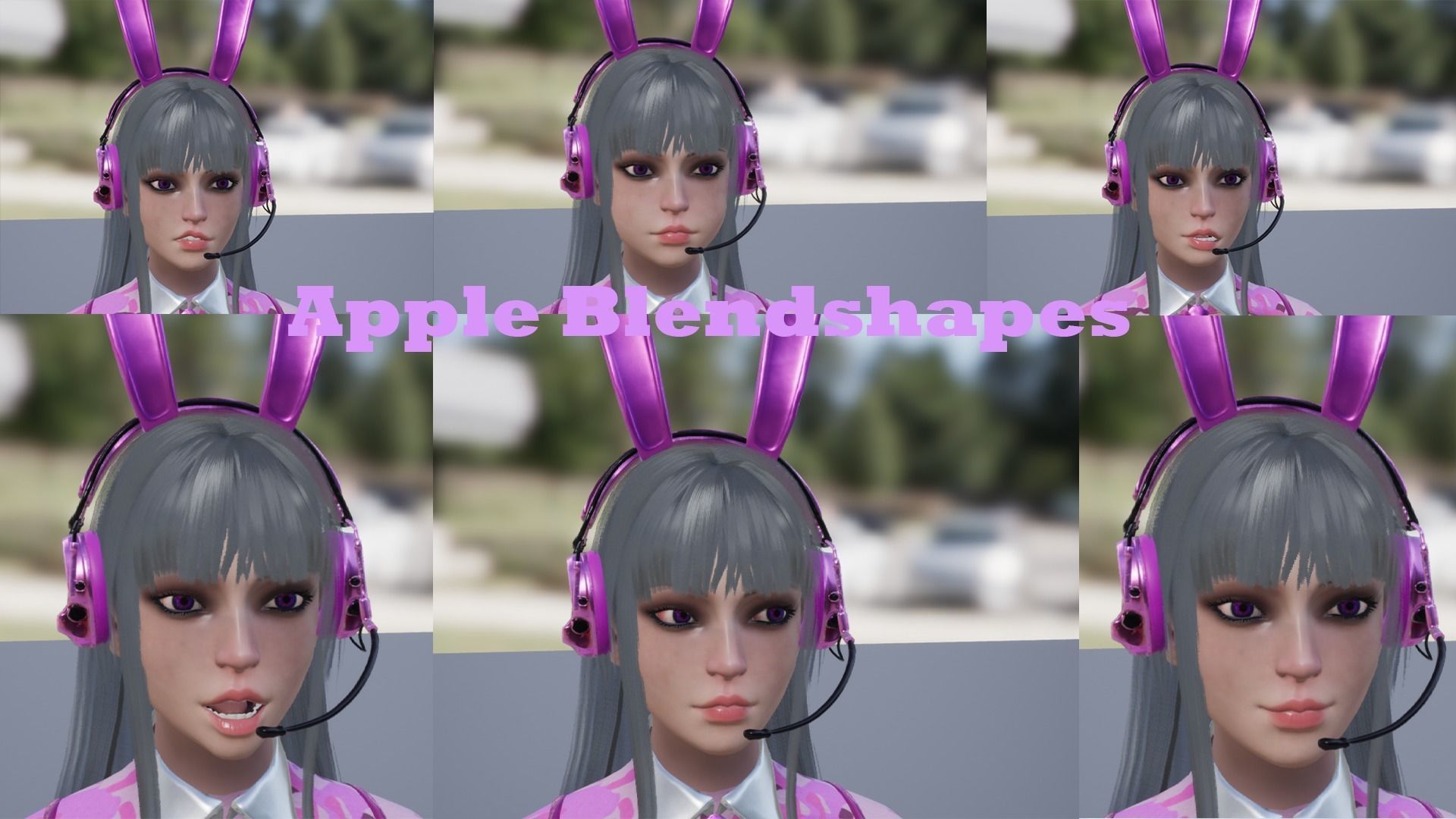 Girl Bunny Military Low-poly 3D model_15