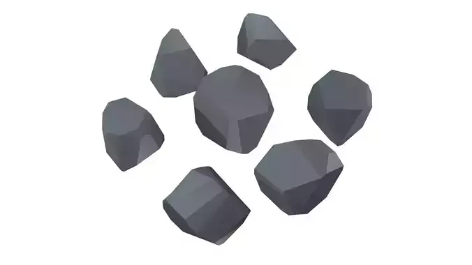 Low-Poly Rock Set 3D model