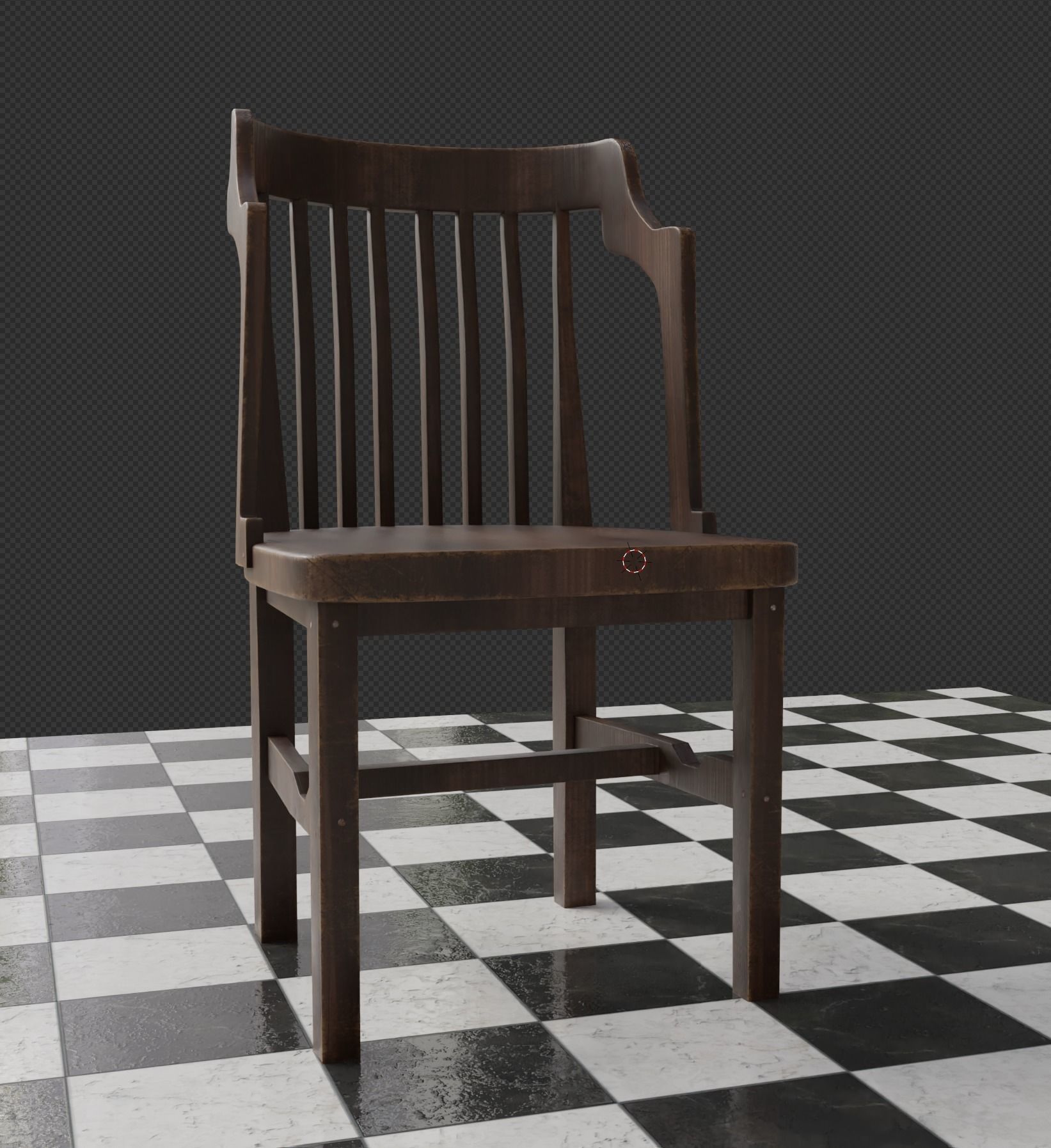 old chair Free low-poly 3D model_2