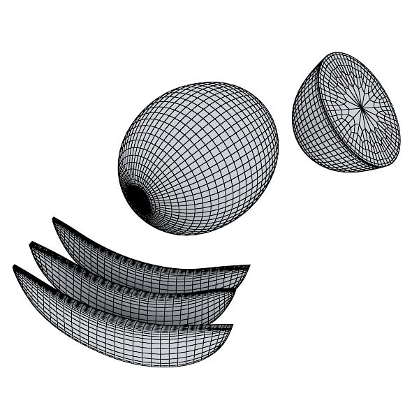 17 Fruits Collection High Res Textures 3D model_58