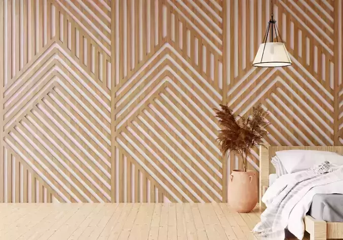 Wall wood seamless set2 V17 3D model