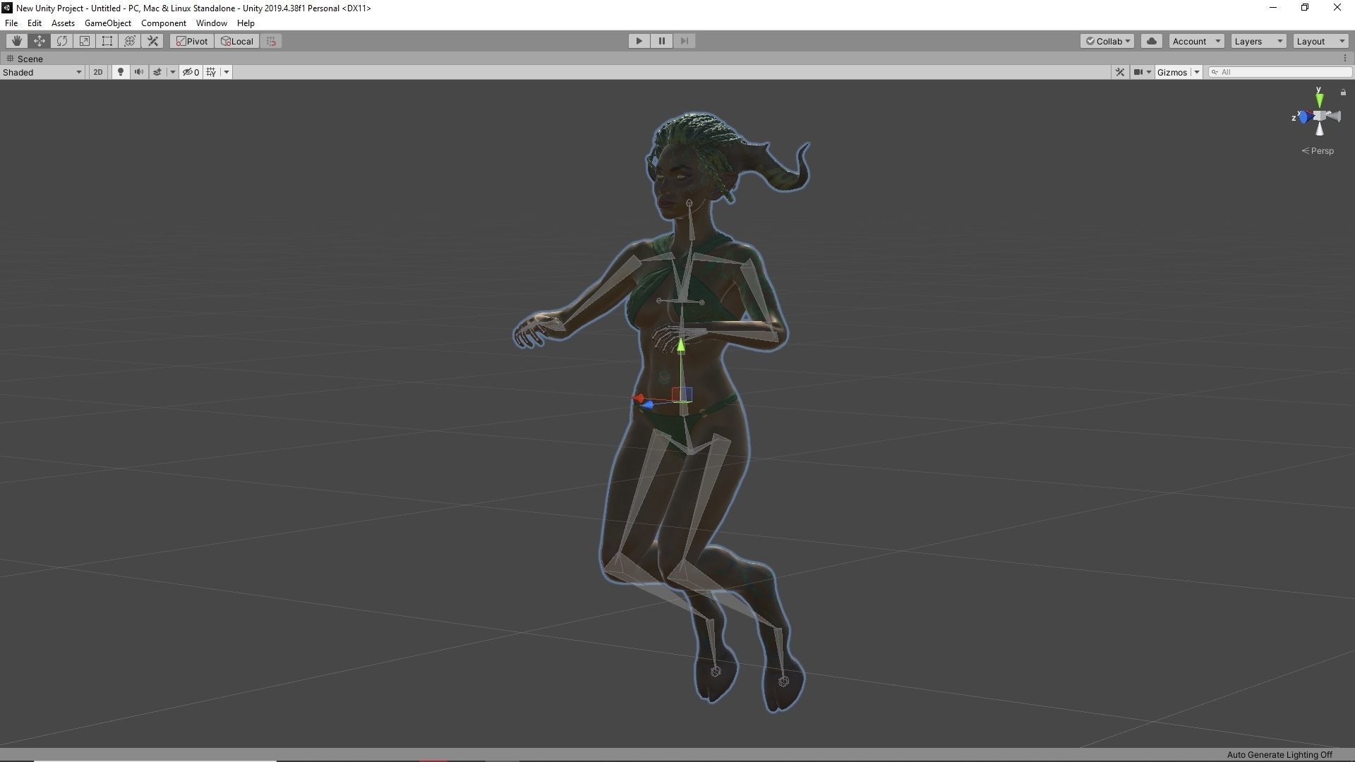 Dryad lowpoly two women in bikinis with horns Low-poly 3D model_19