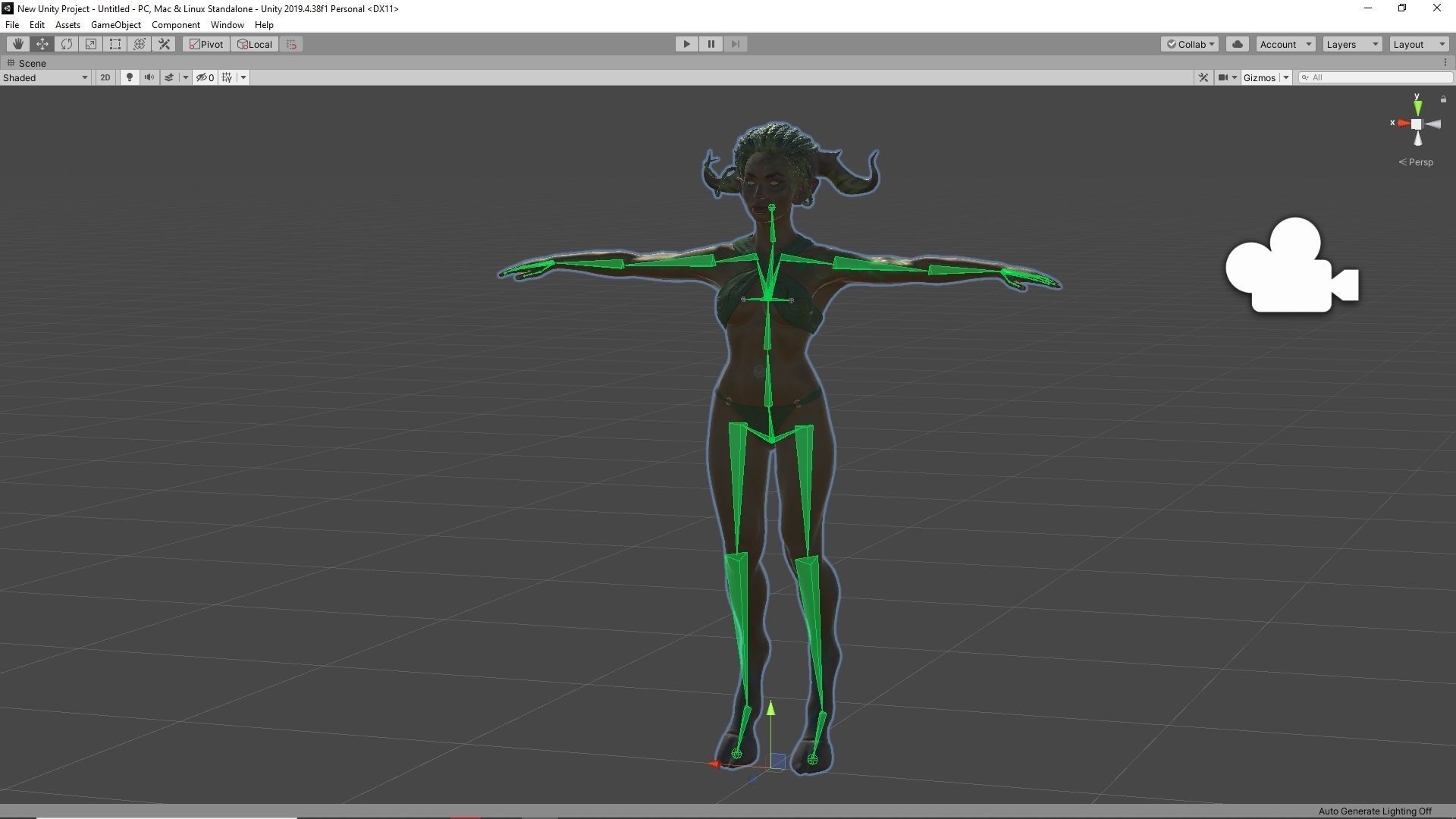 Dryad lowpoly two women in bikinis with horns Low-poly 3D model_18