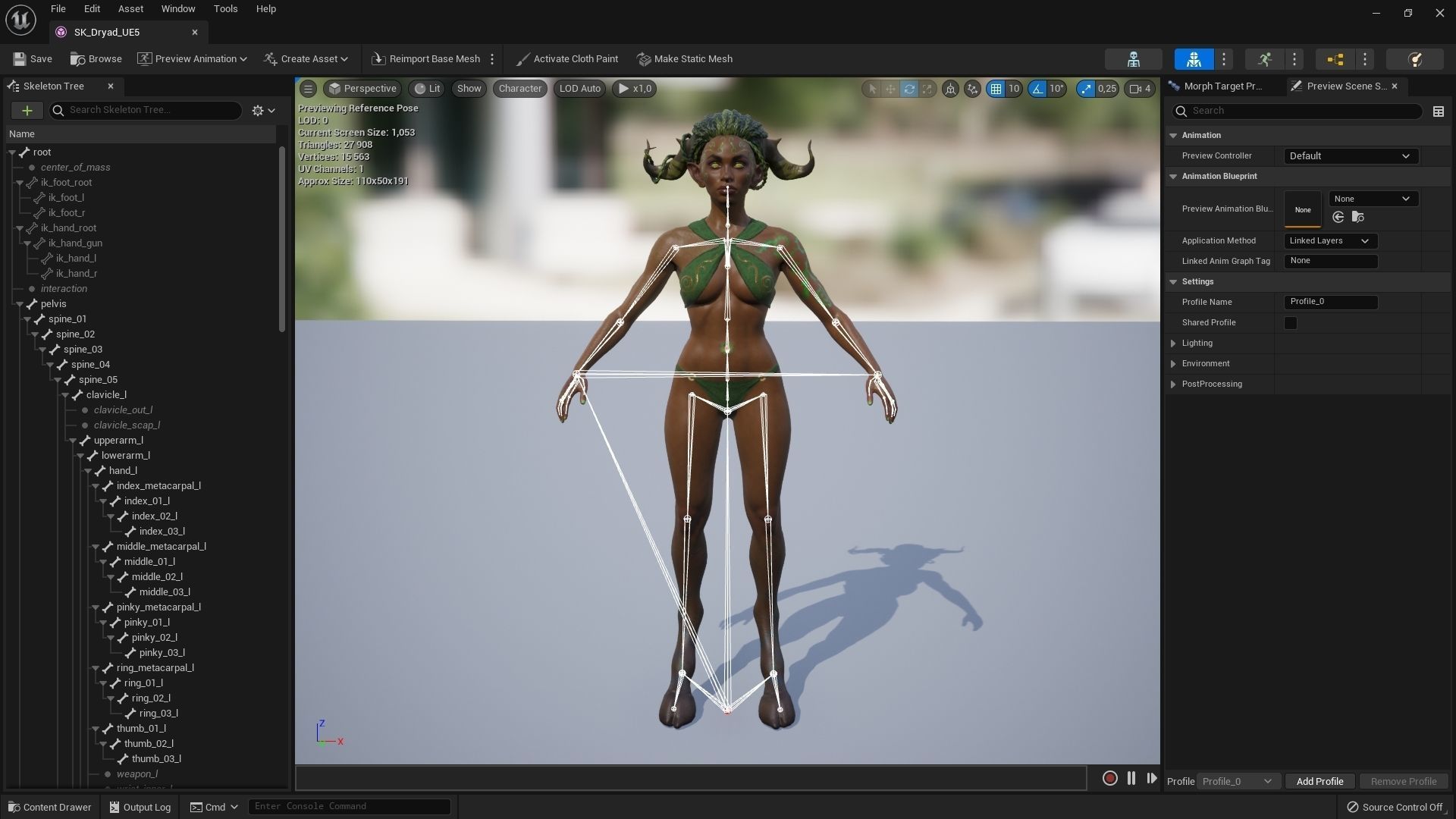 Dryad lowpoly two women in bikinis with horns Low-poly 3D model_11