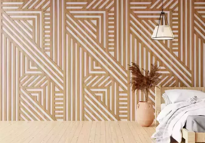 Wall wood seamless set2 V20 3D model