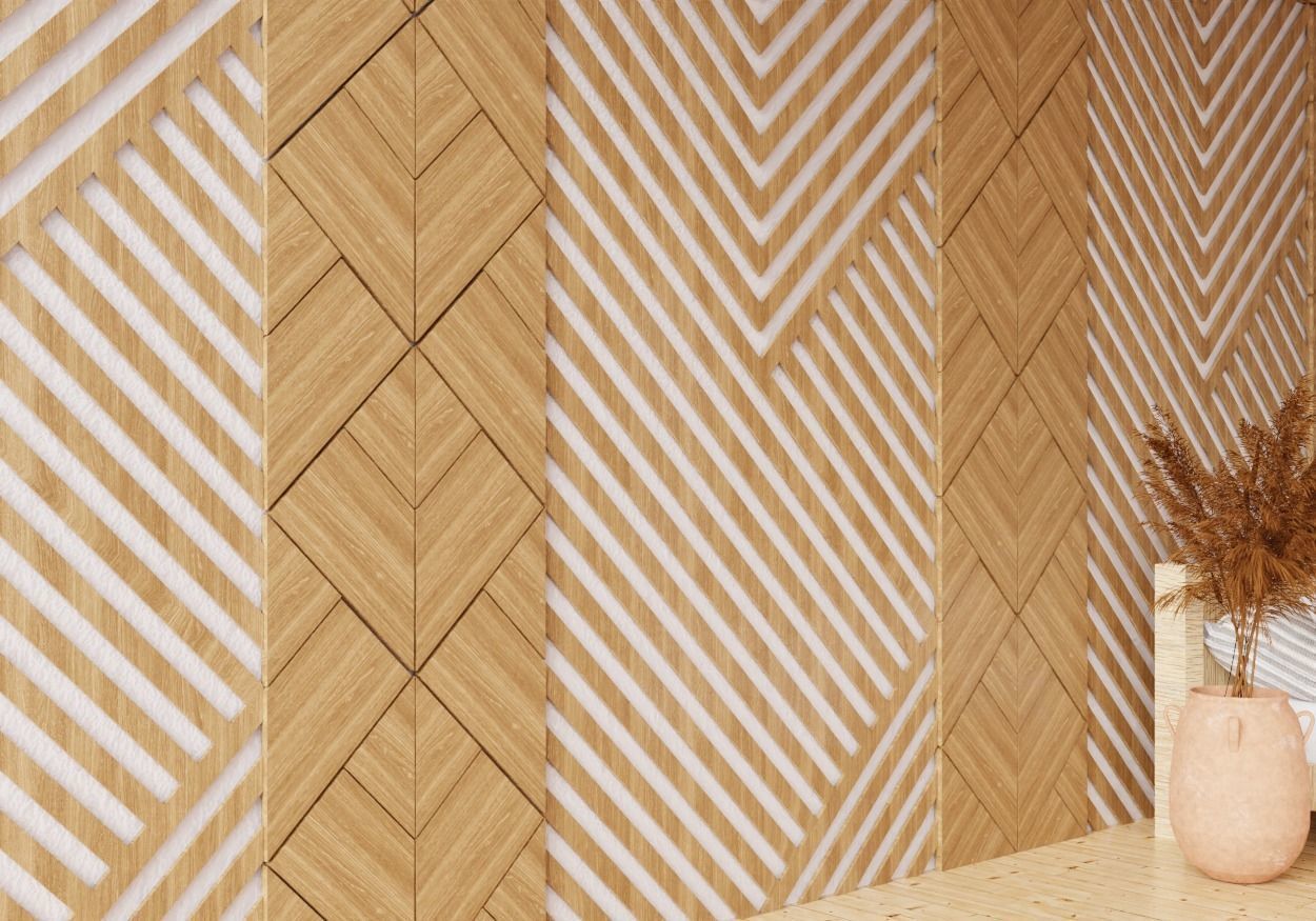 Wall wood seamless set2 V21 3D model_1