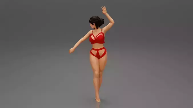 Fashion Model Posing in Bikini