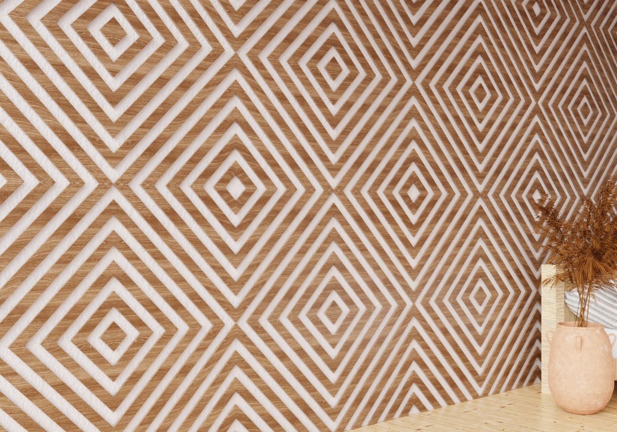 Wall wood seamless set2 V22 3D model_1