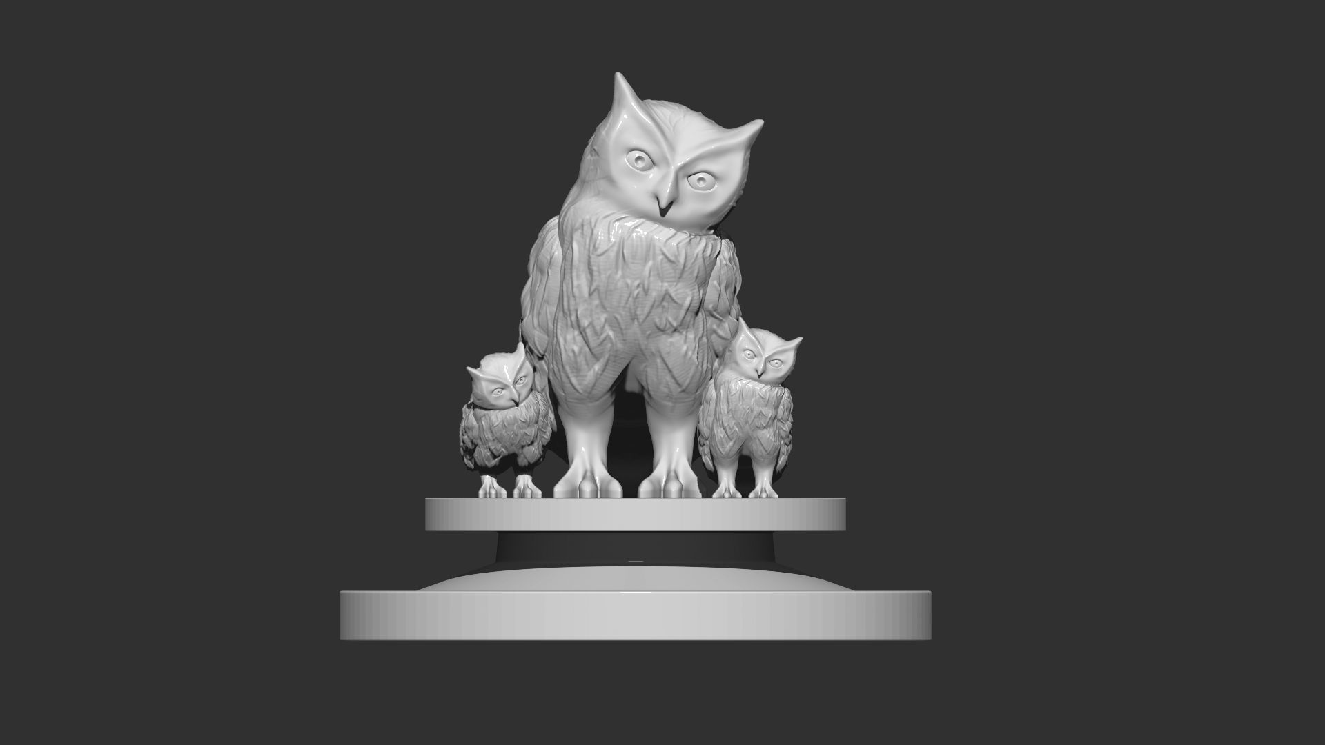Owl Family 3d print 3D model_2