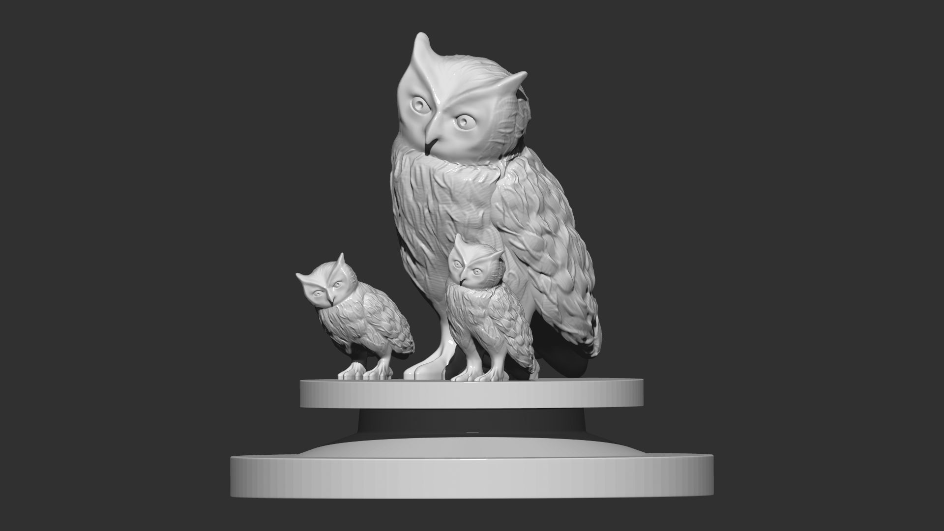 Owl Family 3d print 3D model_3