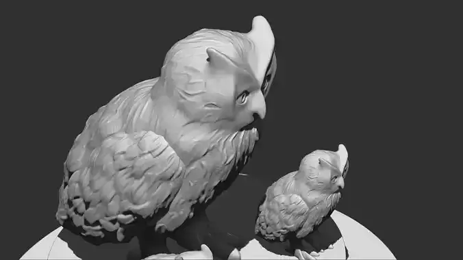 Owl Family 3d print 