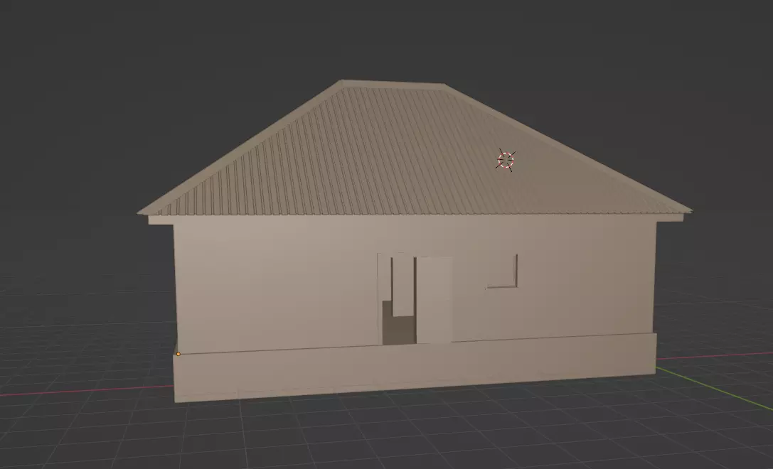 3D Blender house 3D model_0