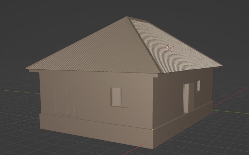 3D Blender house 3D model_1