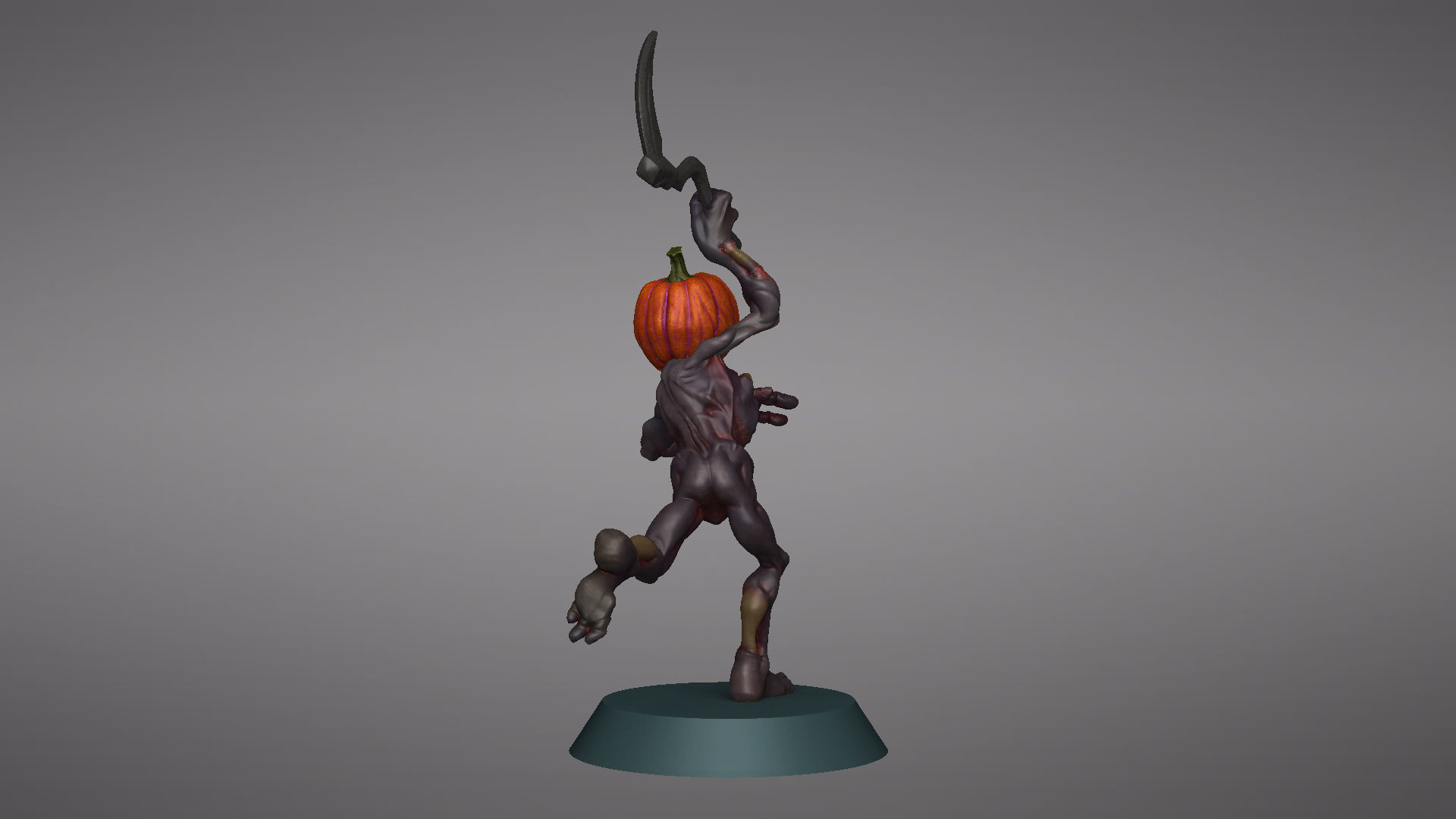 Pumpkin Undead Pose 04 3D print model_27