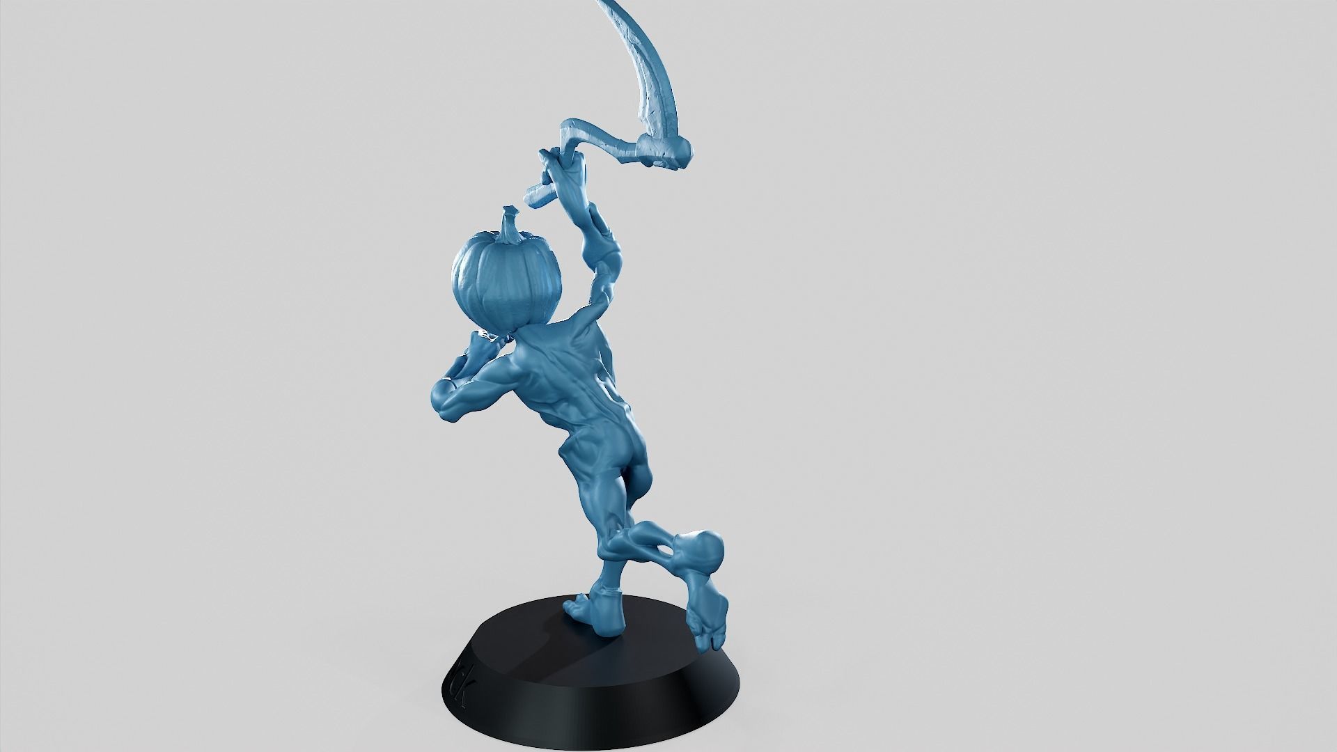 Pumpkin Undead Pose 04 3D print model_11