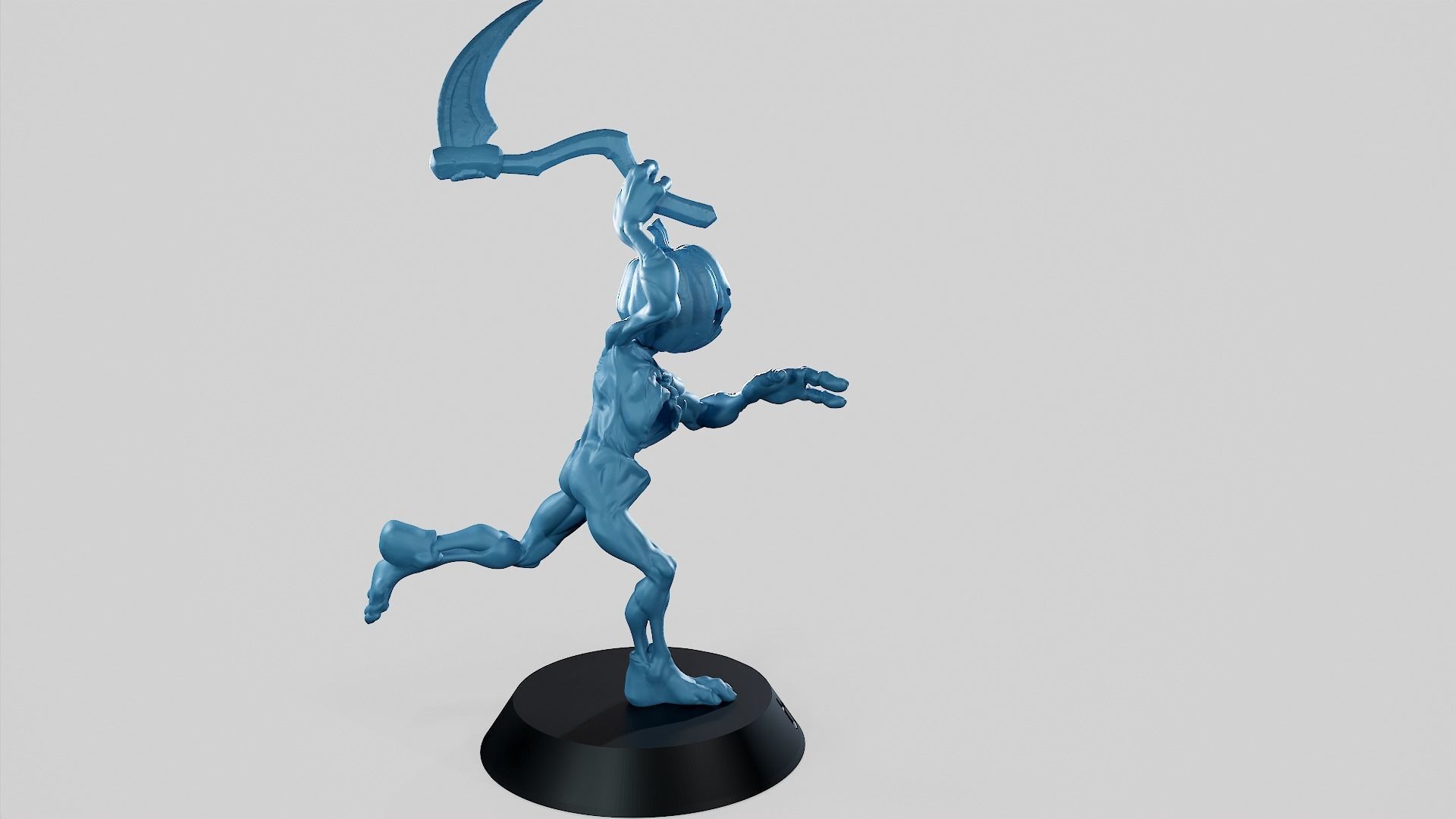 Pumpkin Undead Pose 04 3D print model_6