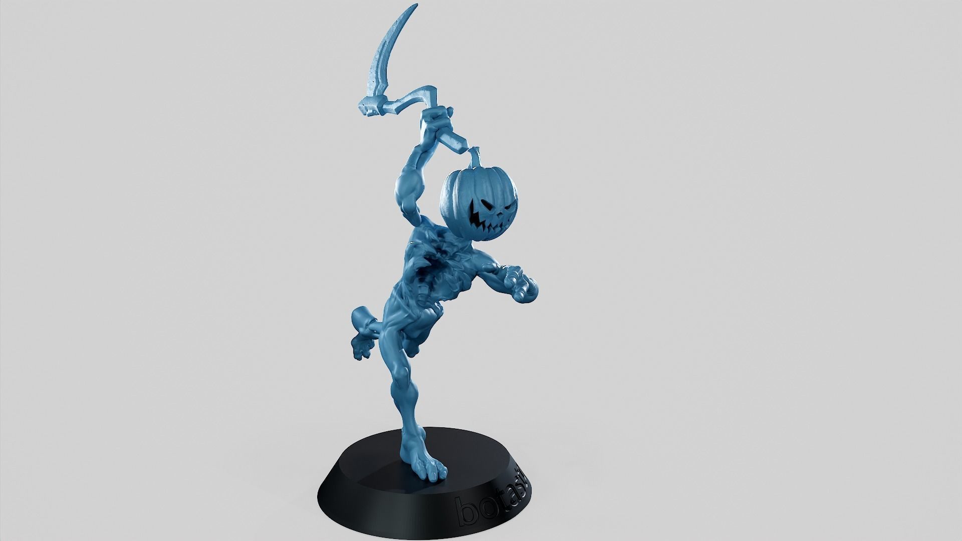 Pumpkin Undead Pose 04 3D print model_3