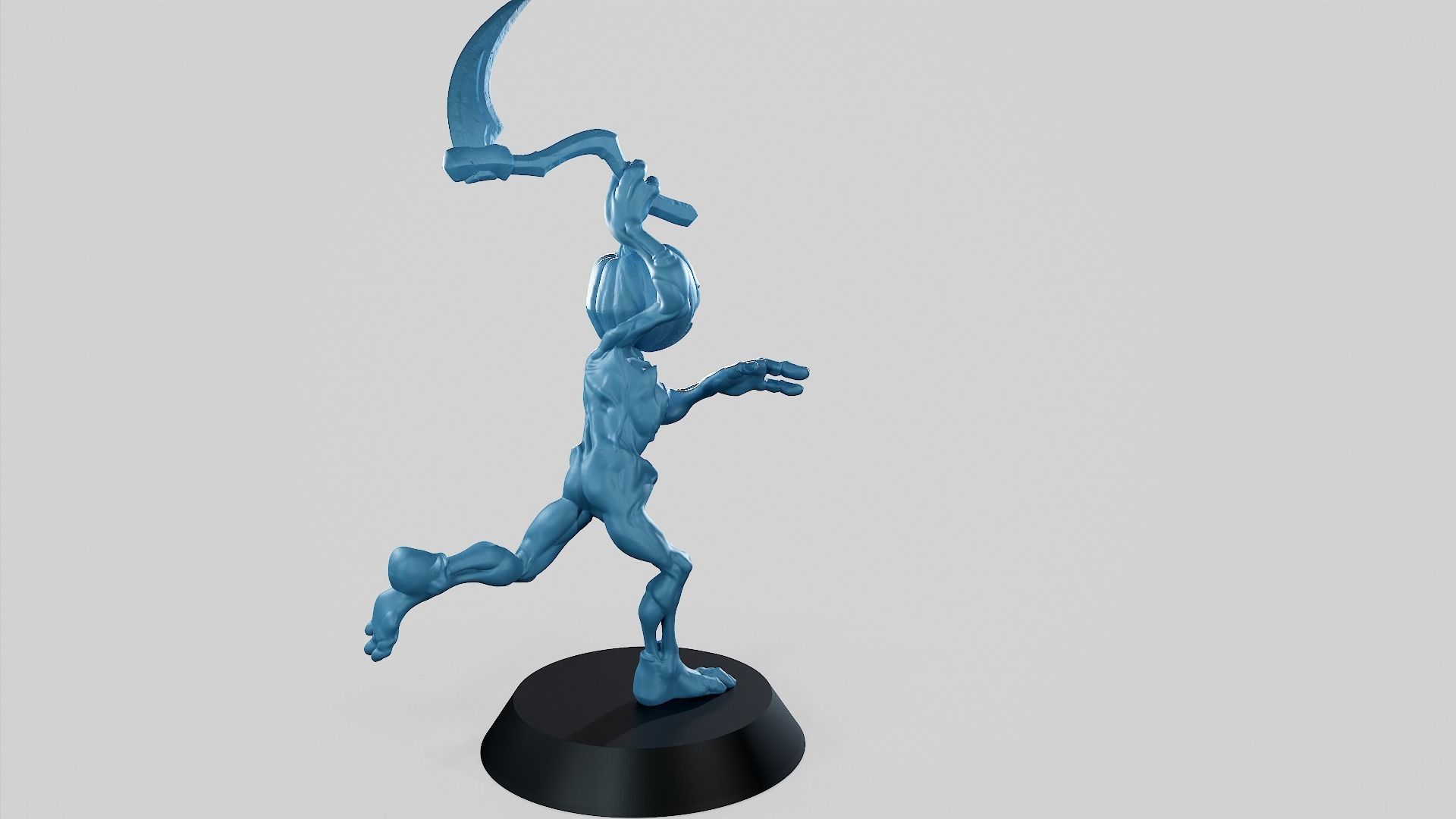 Pumpkin Undead Pose 04 3D print model_7