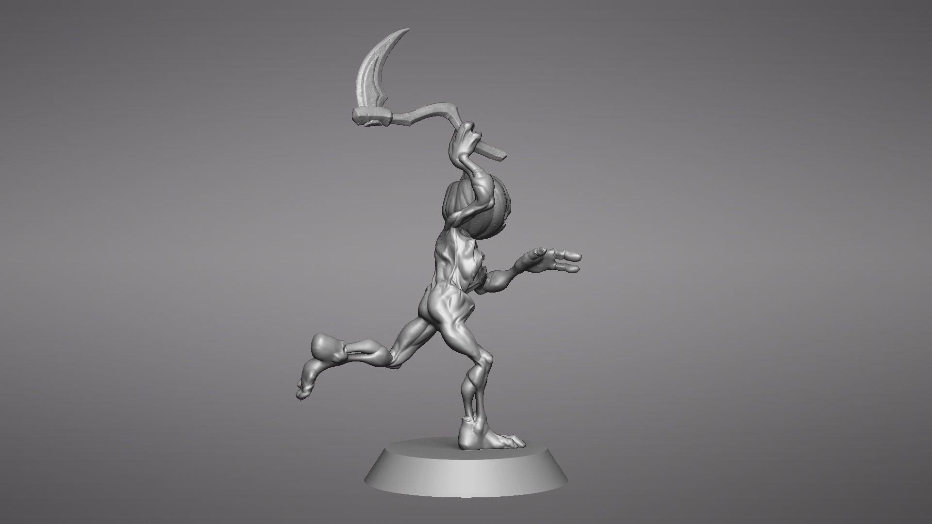Pumpkin Undead Pose 04 3D print model_45