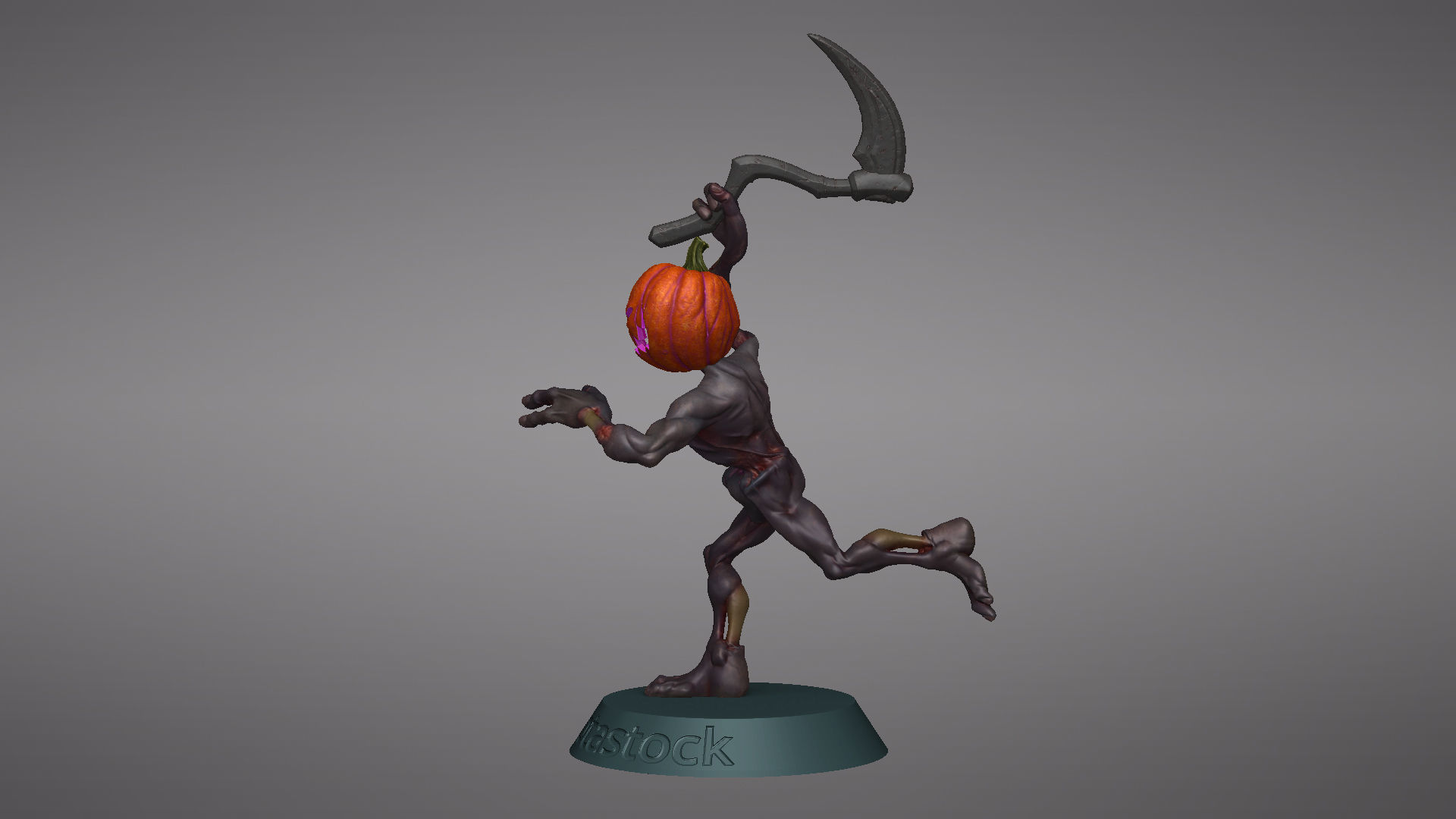 Pumpkin Undead Pose 04 3D print model_22