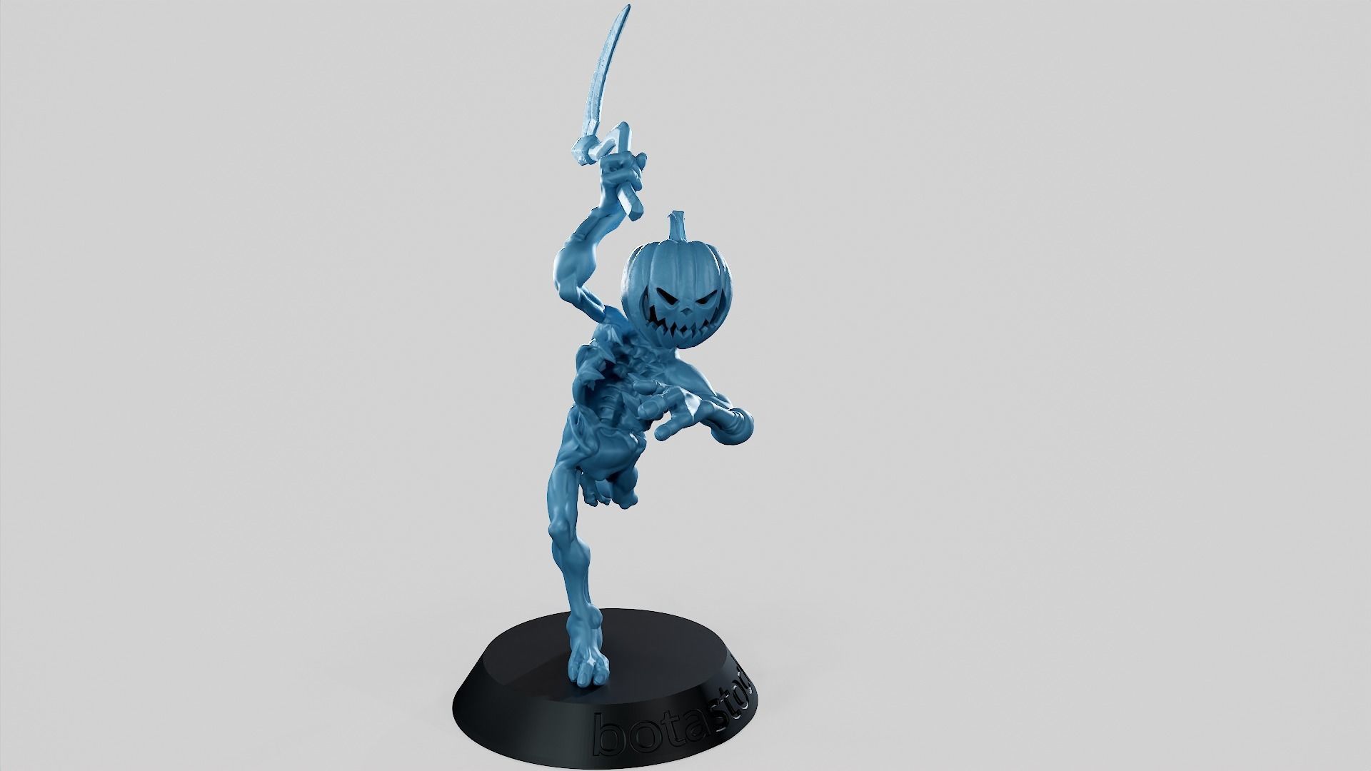 Pumpkin Undead Pose 04 3D print model_2