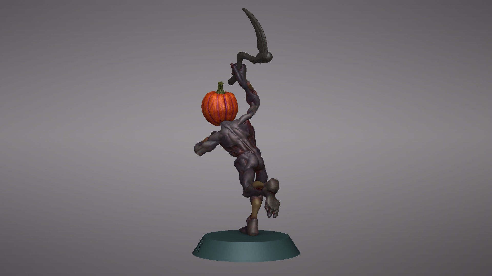 Pumpkin Undead Pose 04 3D print model_25