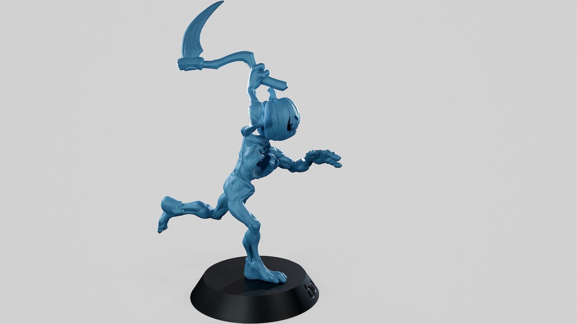 Pumpkin Undead Pose 04 3D print model_5