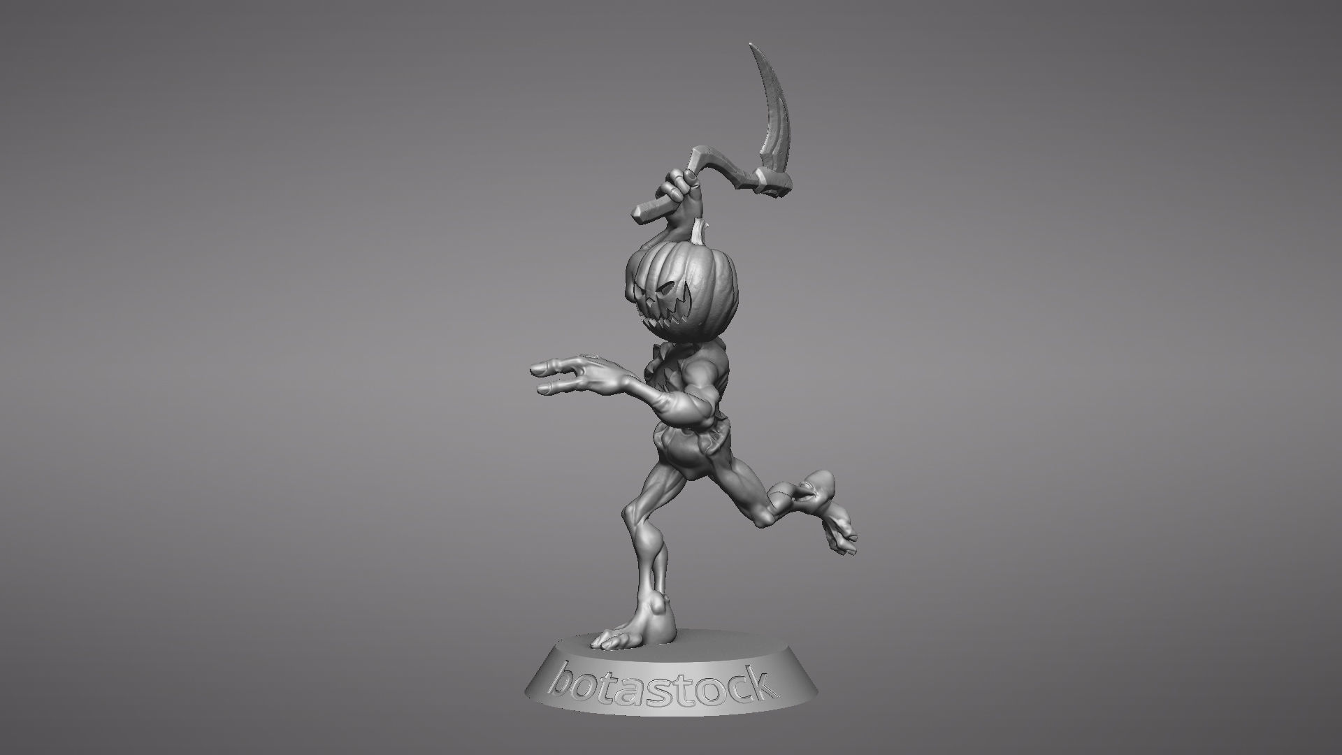 Pumpkin Undead Pose 04 3D print model_36
