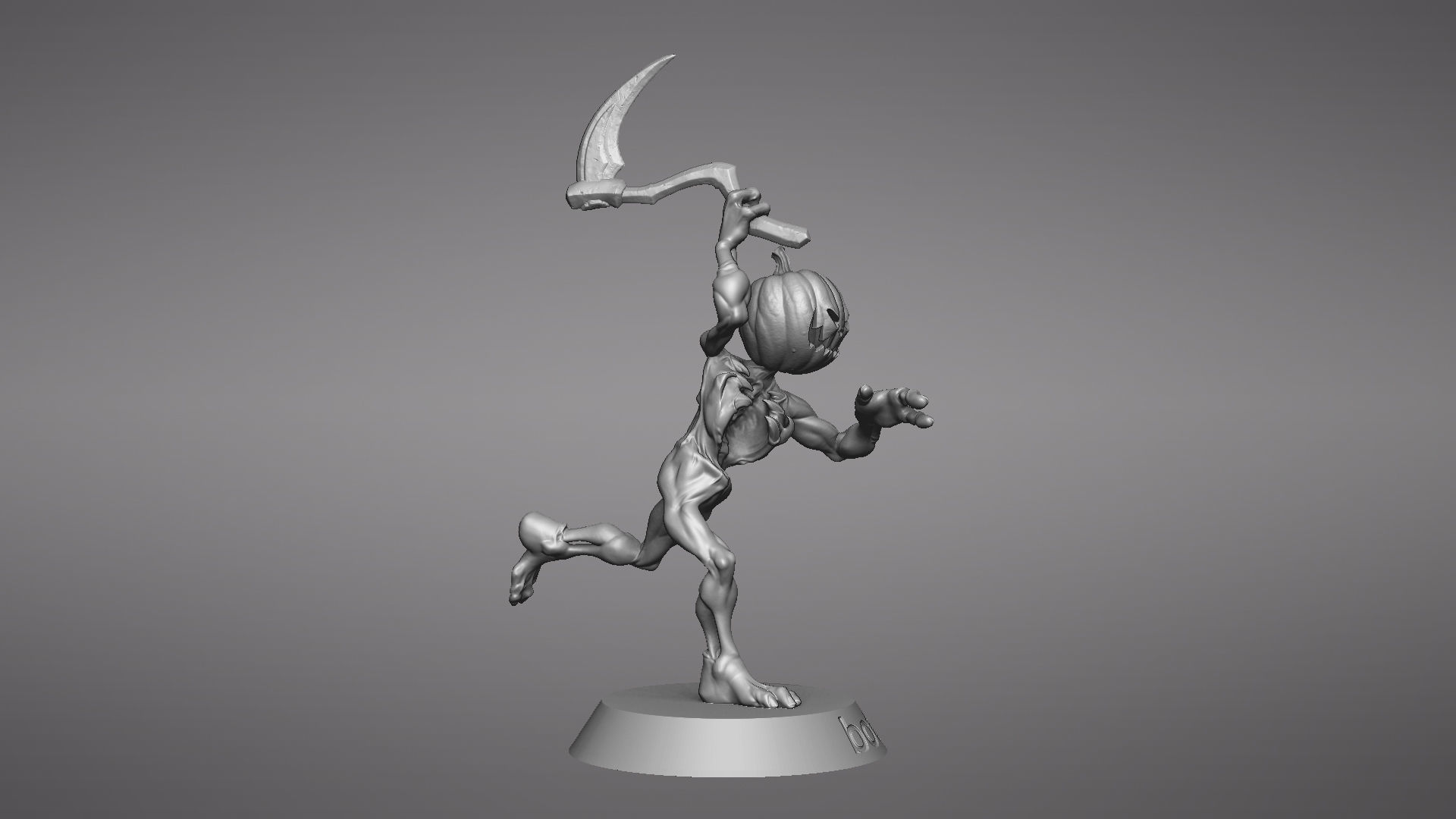 Pumpkin Undead Pose 04 3D print model_47