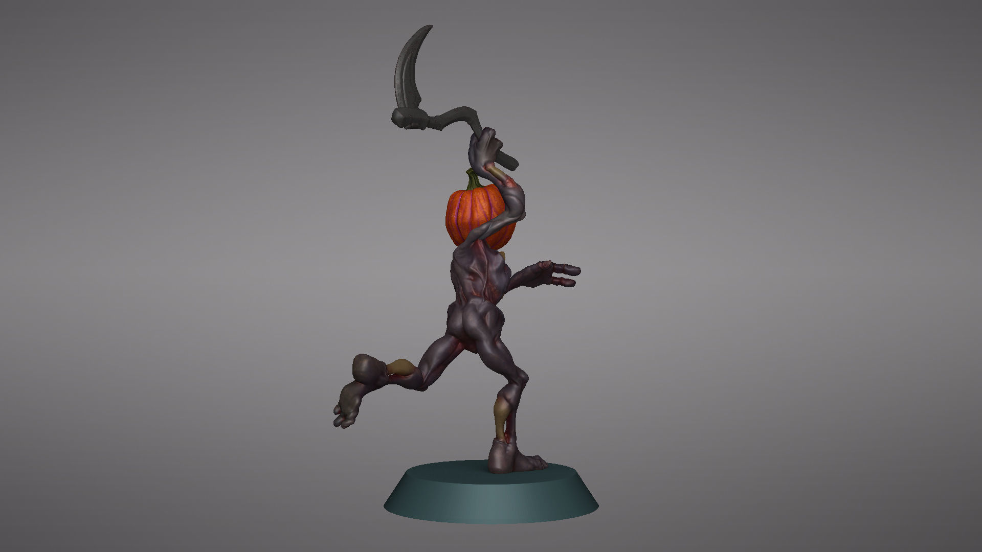 Pumpkin Undead Pose 04 3D print model_28