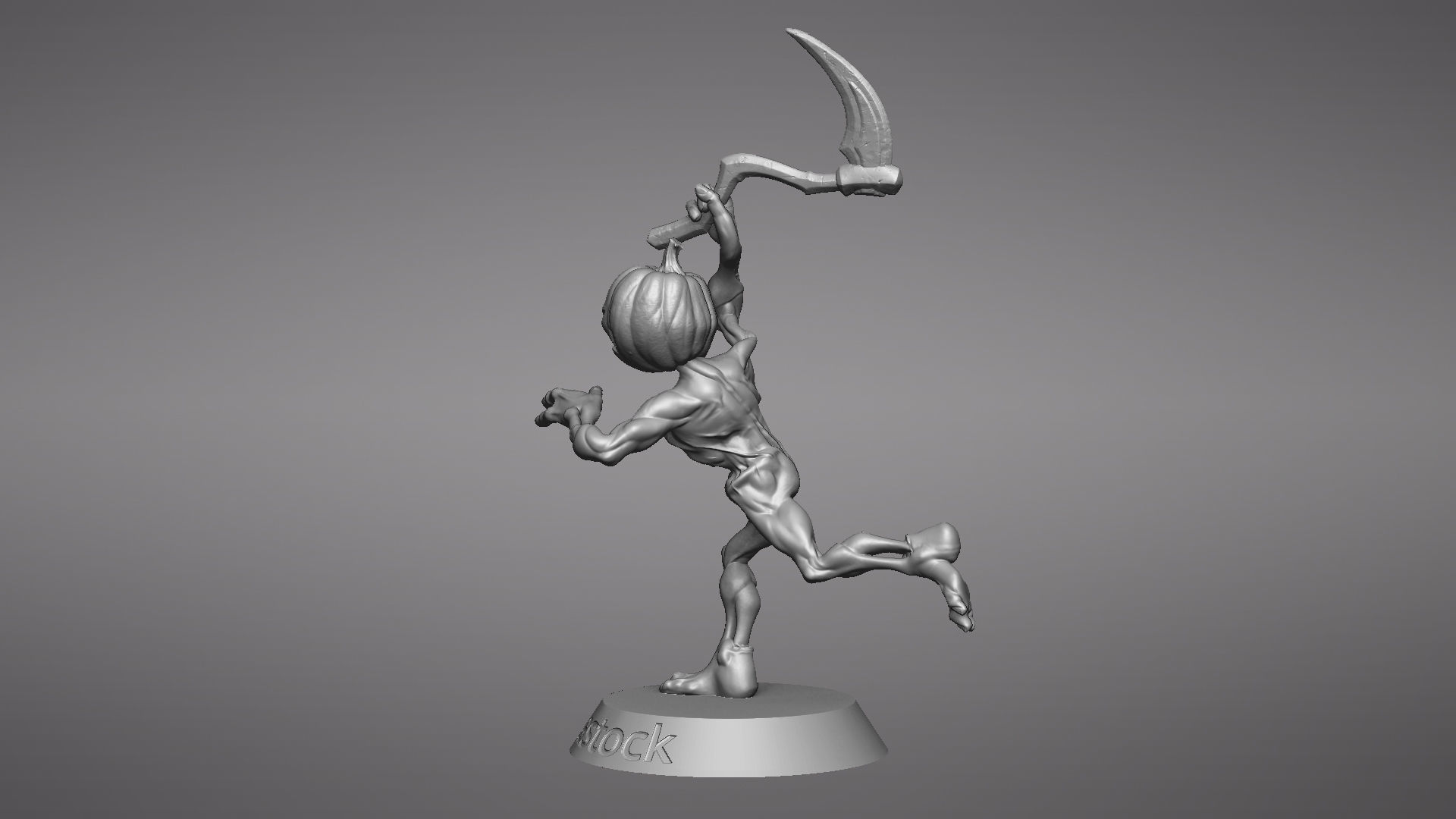 Pumpkin Undead Pose 04 3D print model_39