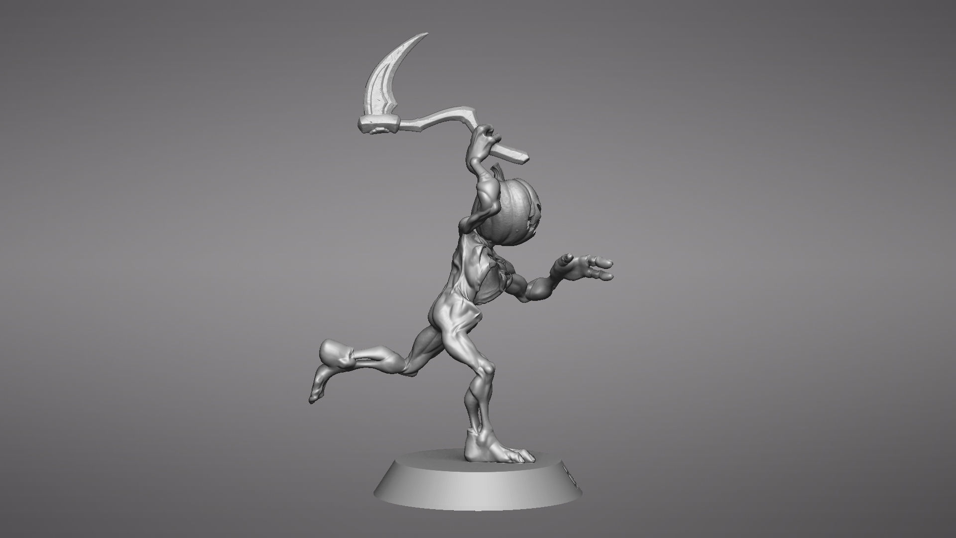 Pumpkin Undead Pose 04 3D print model_46