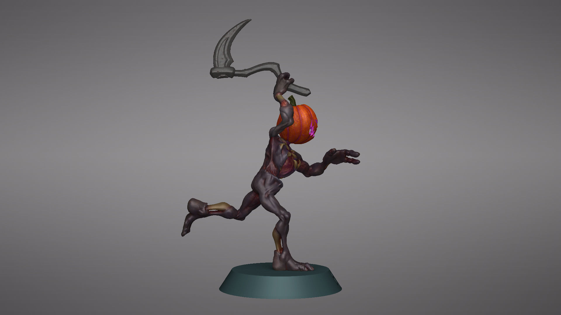 Pumpkin Undead Pose 04 3D print model_30