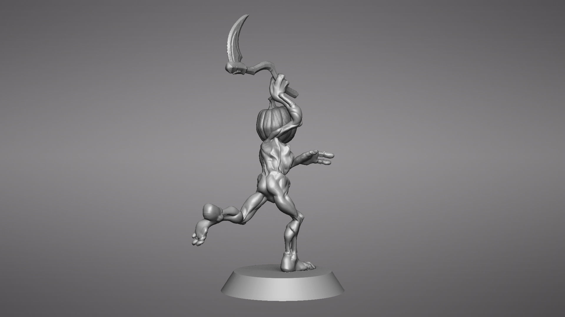 Pumpkin Undead Pose 04 3D print model_44