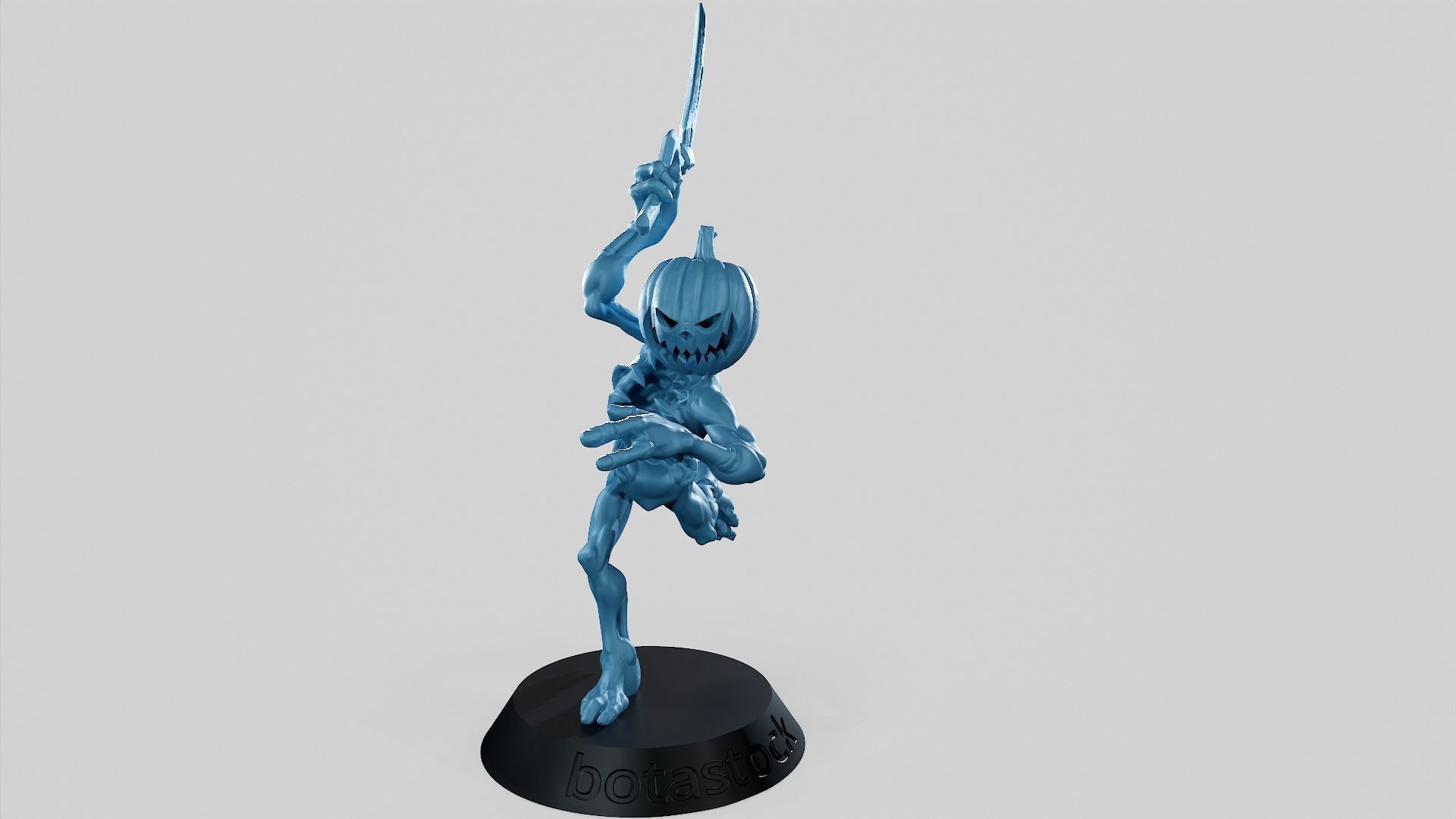 Pumpkin Undead Pose 04 3D print model_17