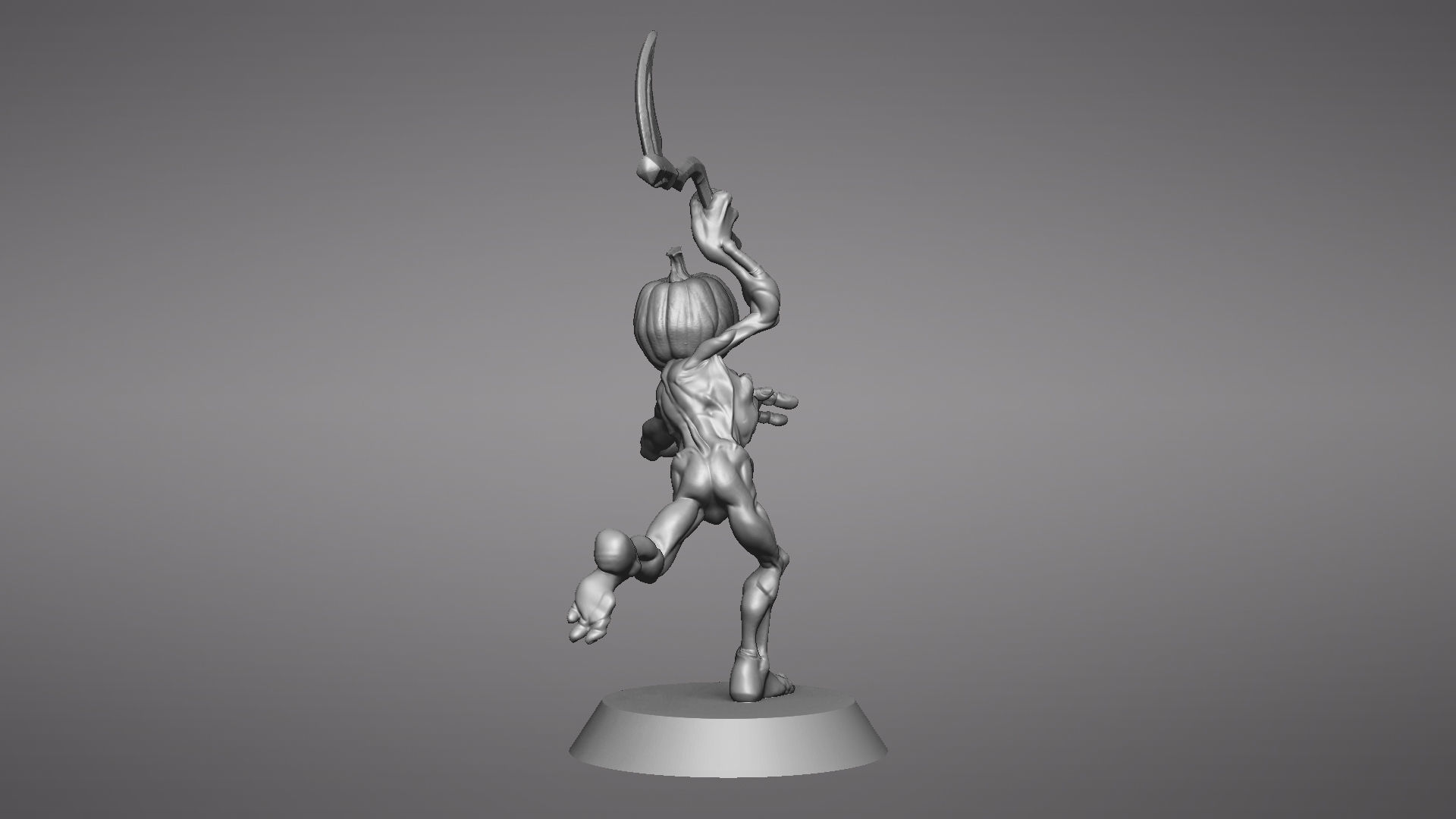 Pumpkin Undead Pose 04 3D print model_43