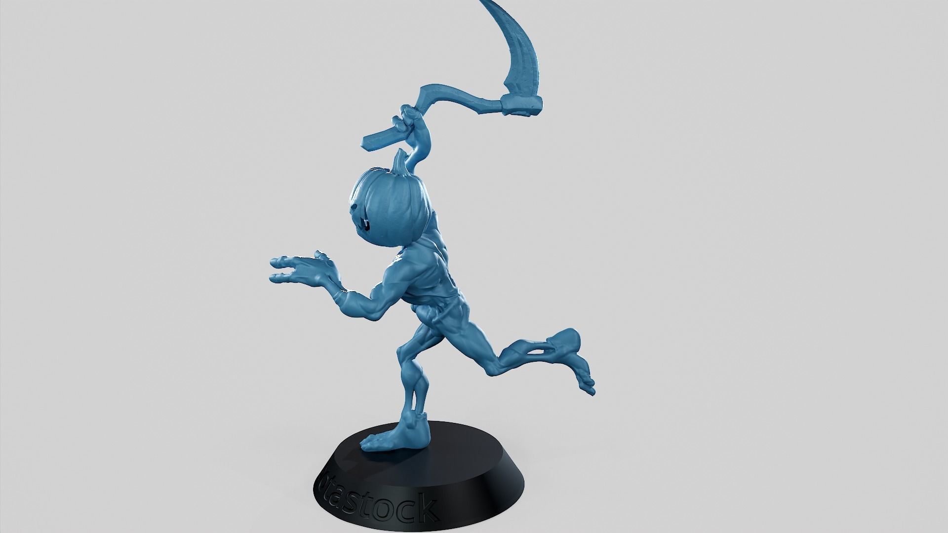 Pumpkin Undead Pose 04 3D print model_14
