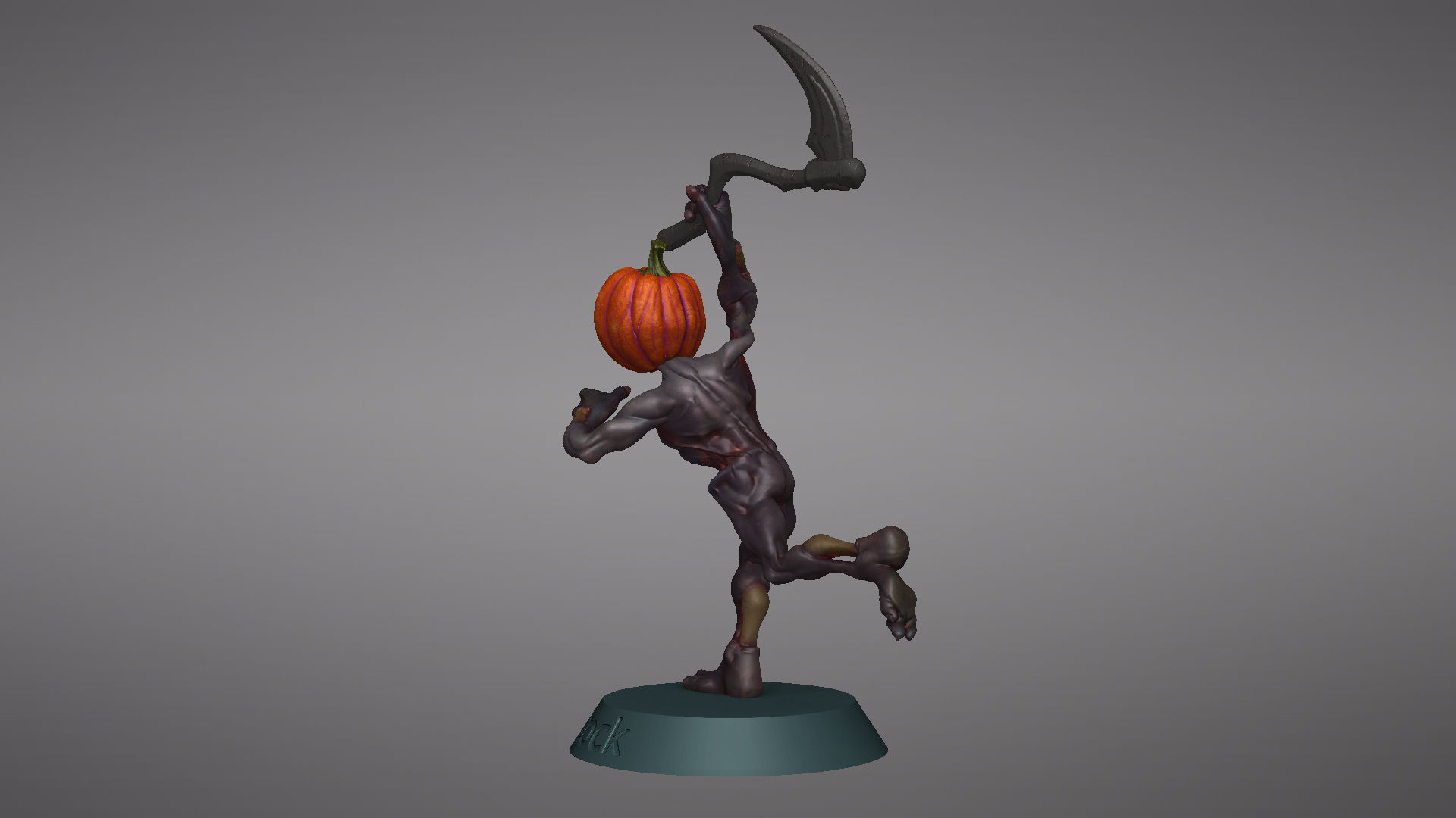 Pumpkin Undead Pose 04 3D print model_24