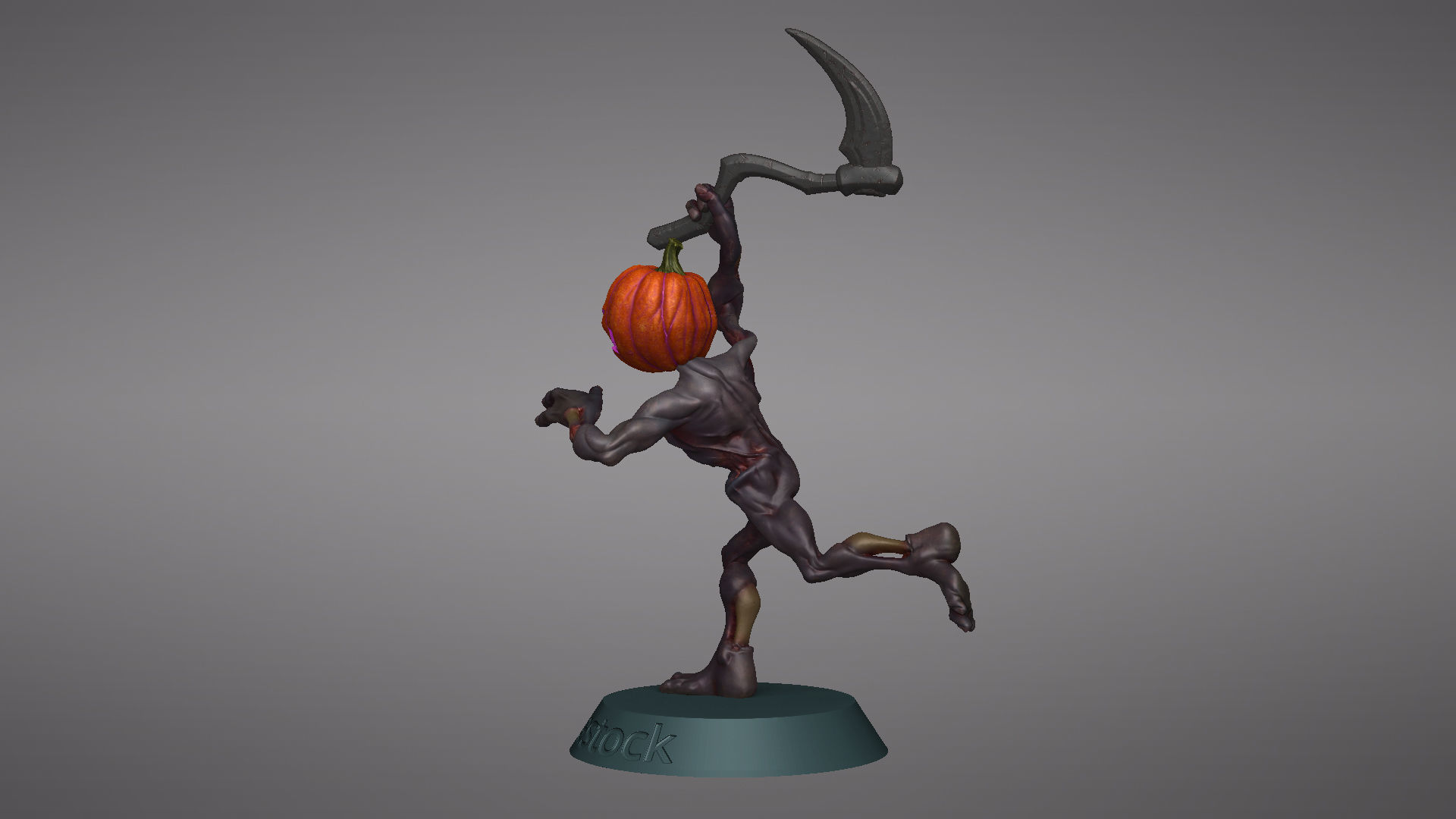 Pumpkin Undead Pose 04 3D print model_23