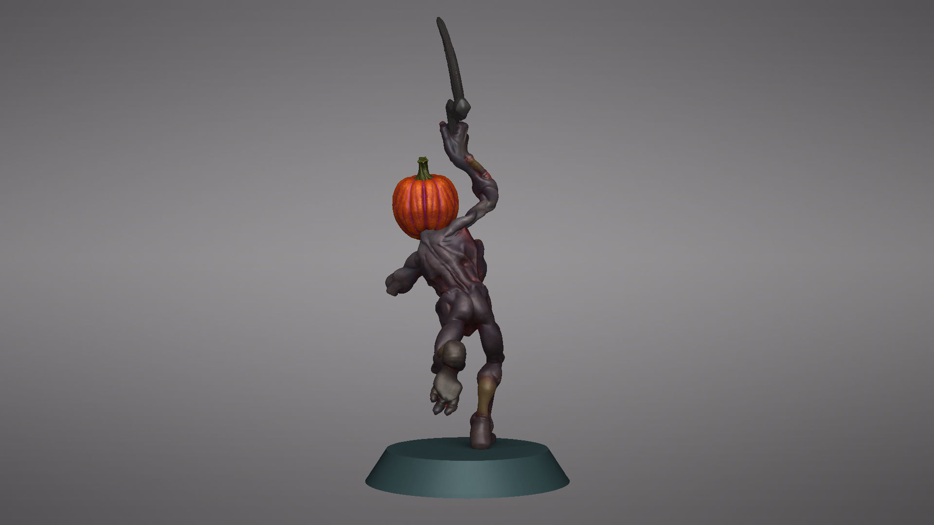 Pumpkin Undead Pose 04 3D print model_26
