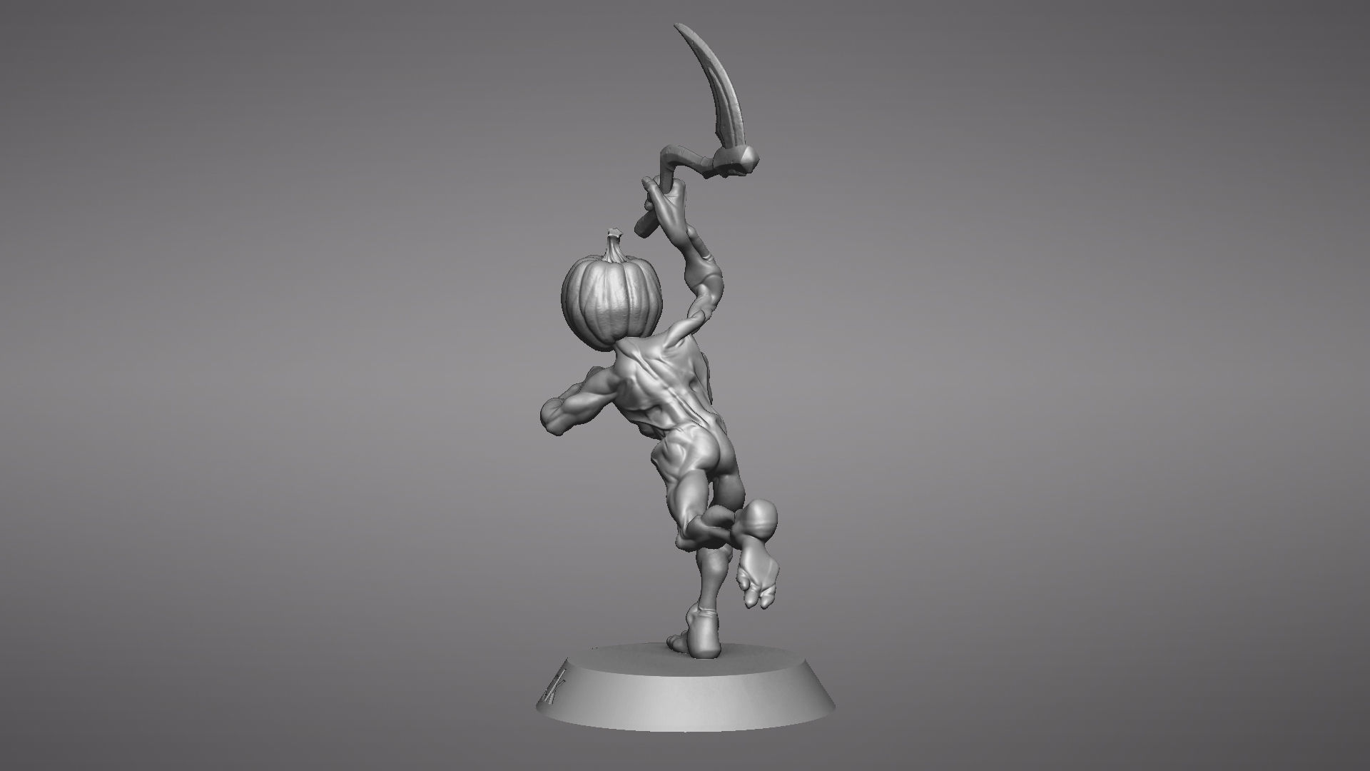 Pumpkin Undead Pose 04 3D print model_41