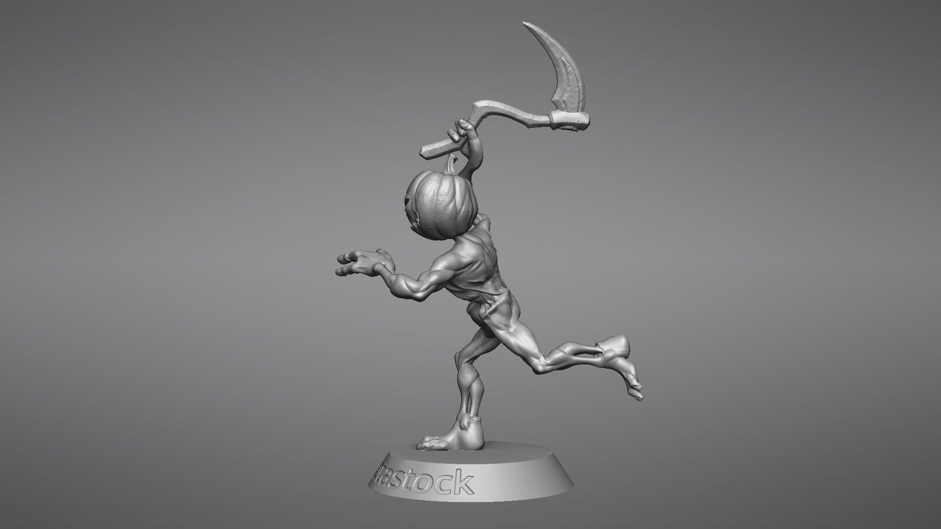 Pumpkin Undead Pose 04 3D print model_38