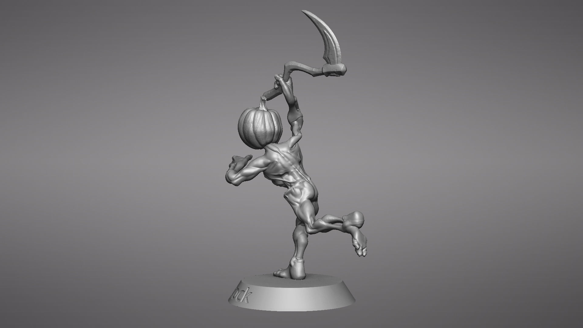 Pumpkin Undead Pose 04 3D print model_40
