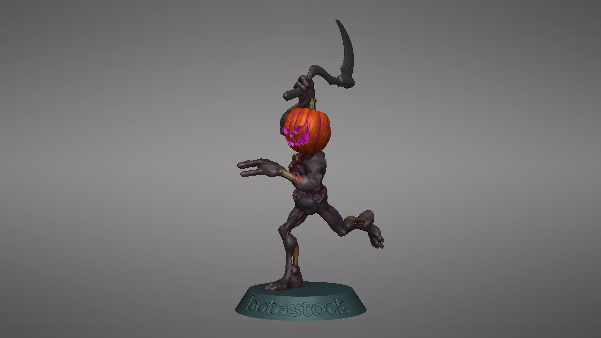 Pumpkin Undead Pose 04 3D print model_20