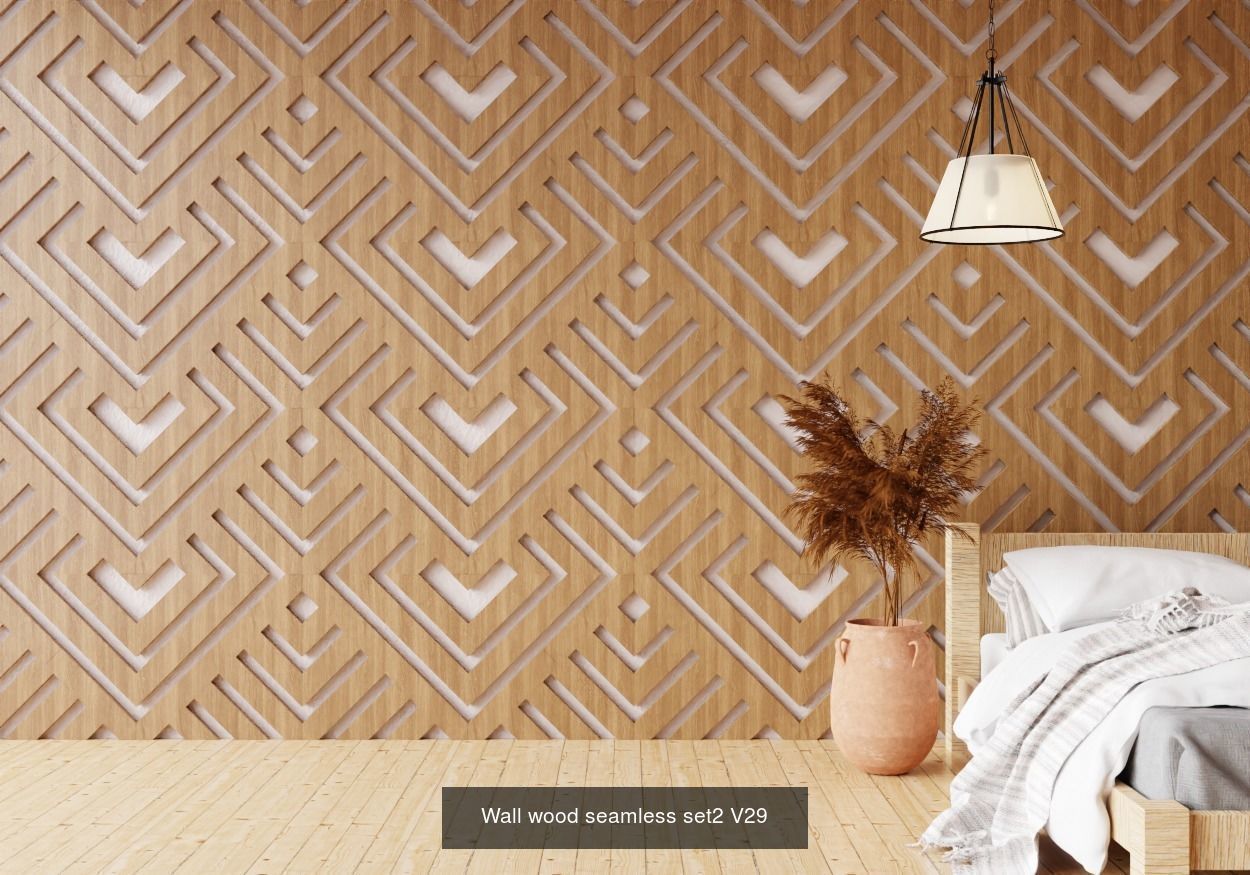 Wall wood seamless Set2 V101-V30 for your interior 3D Model Collection_31