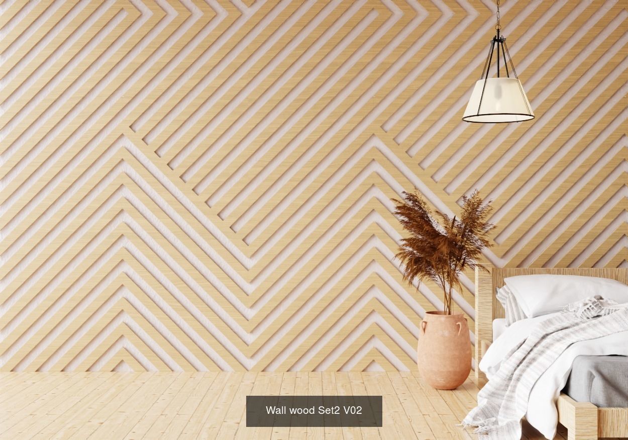 Wall wood seamless Set2 V101-V30 for your interior 3D Model Collection_4