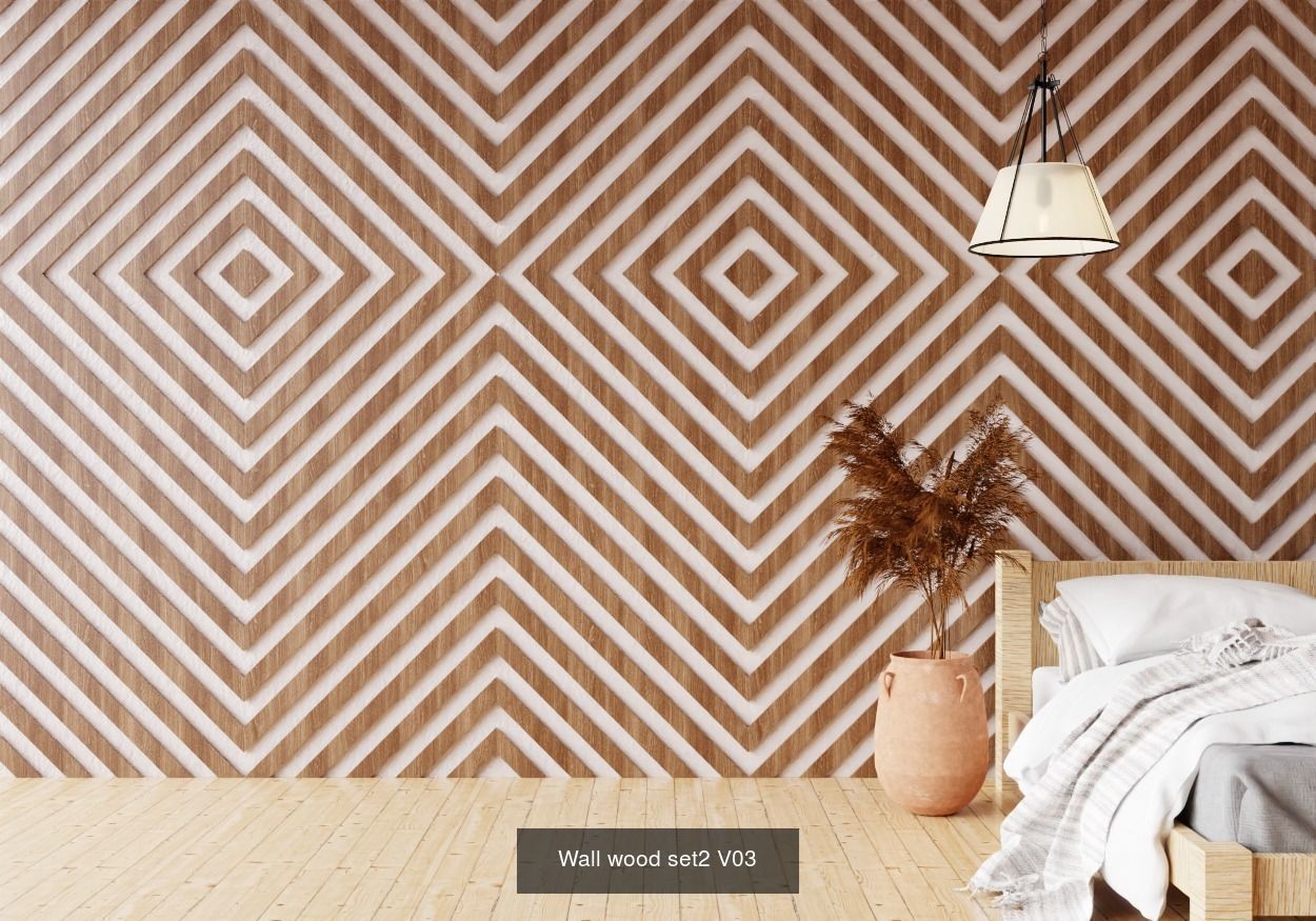 Wall wood seamless Set2 V101-V30 for your interior 3D Model Collection_5