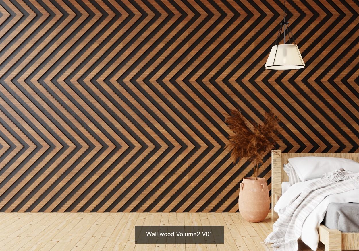 Wall wood seamless Set2 V101-V30 for your interior 3D Model Collection_3