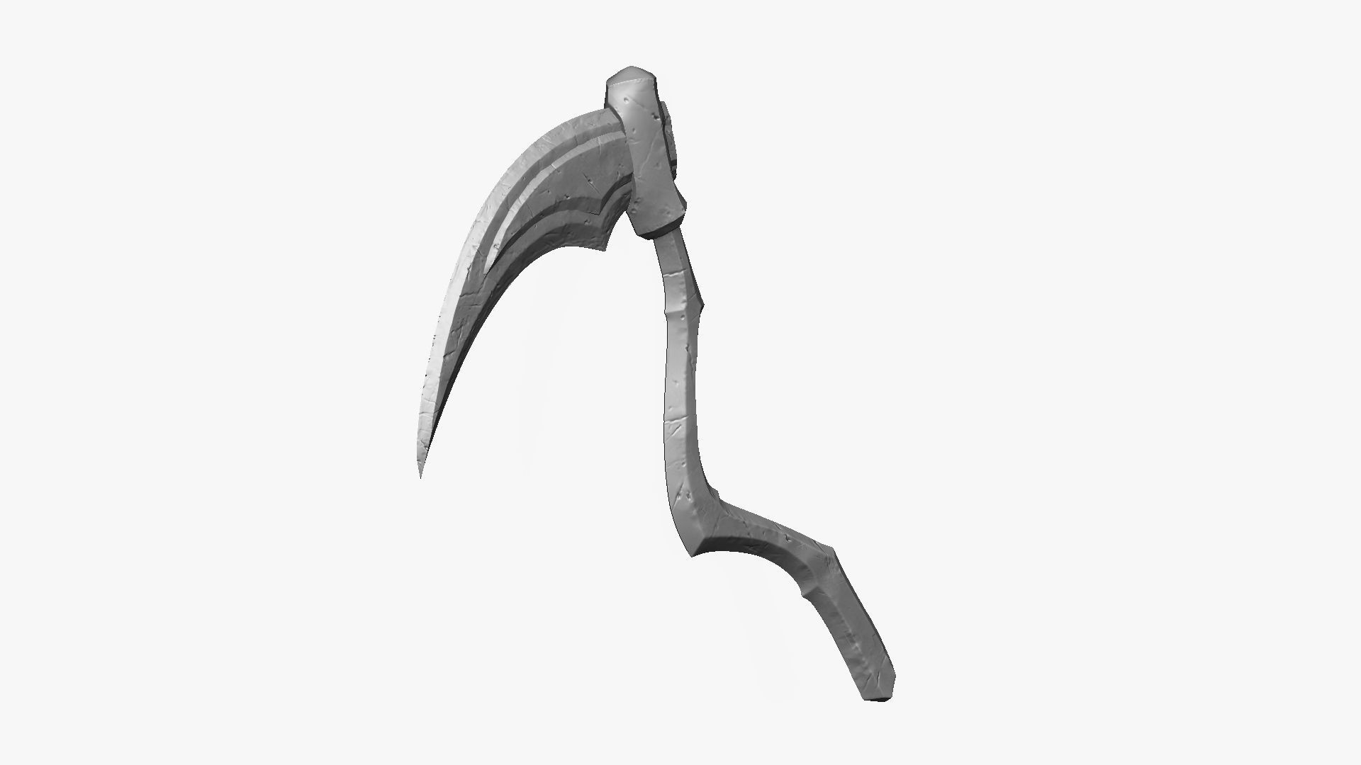 Weapon Scythe Level 3 Free 3D model_5