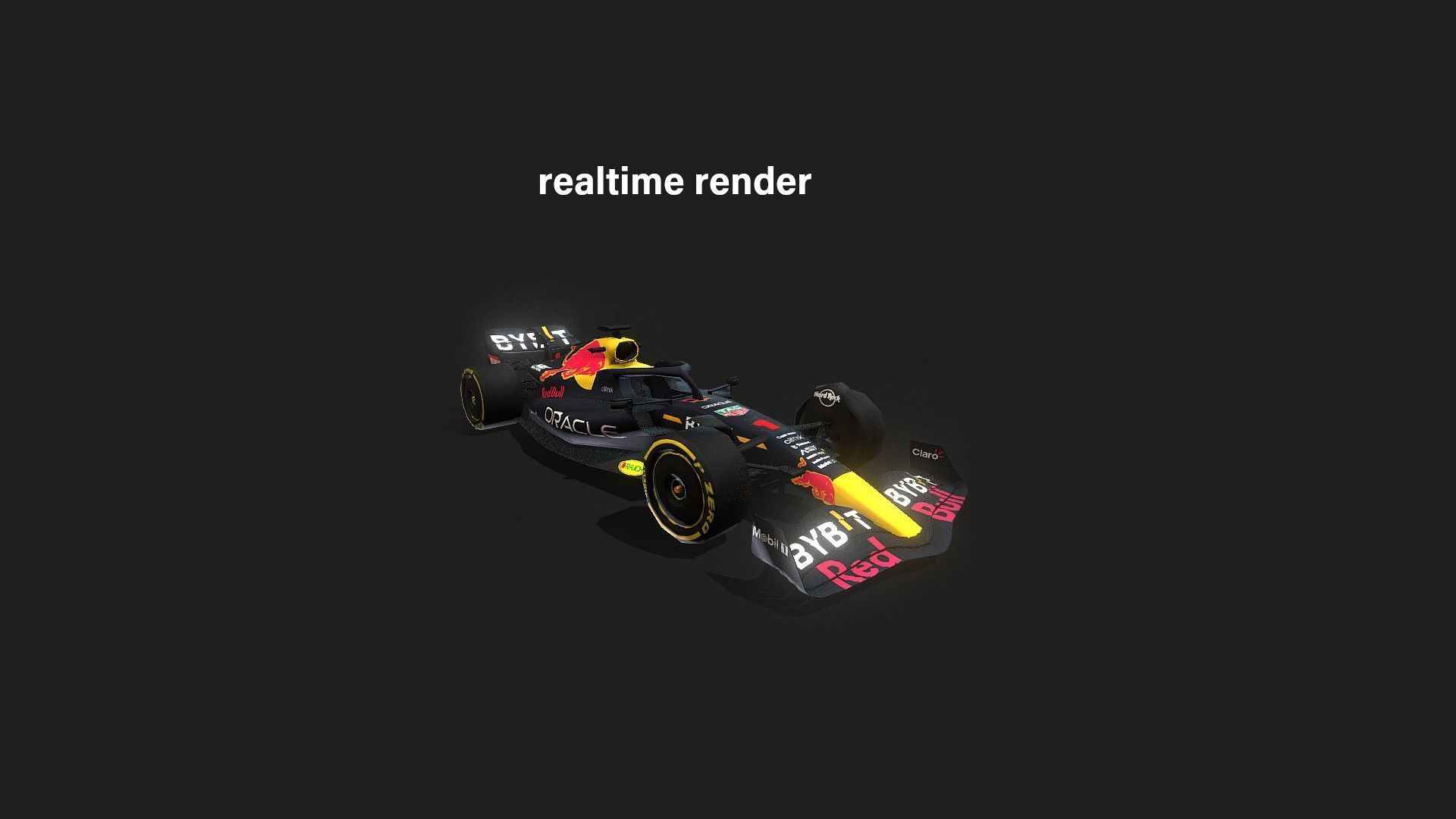 Formula 1 Red Bull Max Verstappen Low Poly and High Poly RB18 Low-poly 3D model_2
